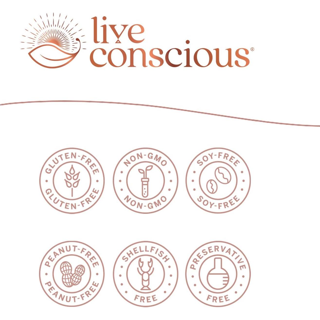 Suplemento de Ashwagandha KSM-66 Live Conscious 60 Cápsulas