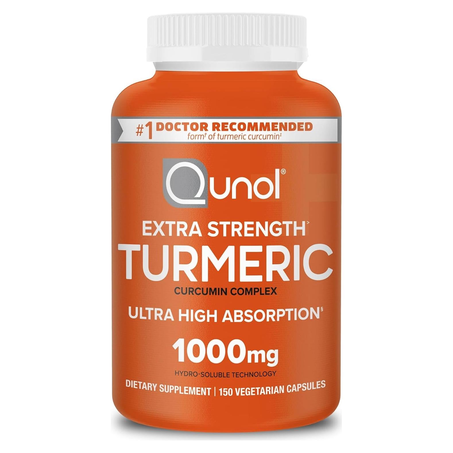 Suplemento de Cúrcuma Qunol Curcumina 1000mg 150 Cápsulas