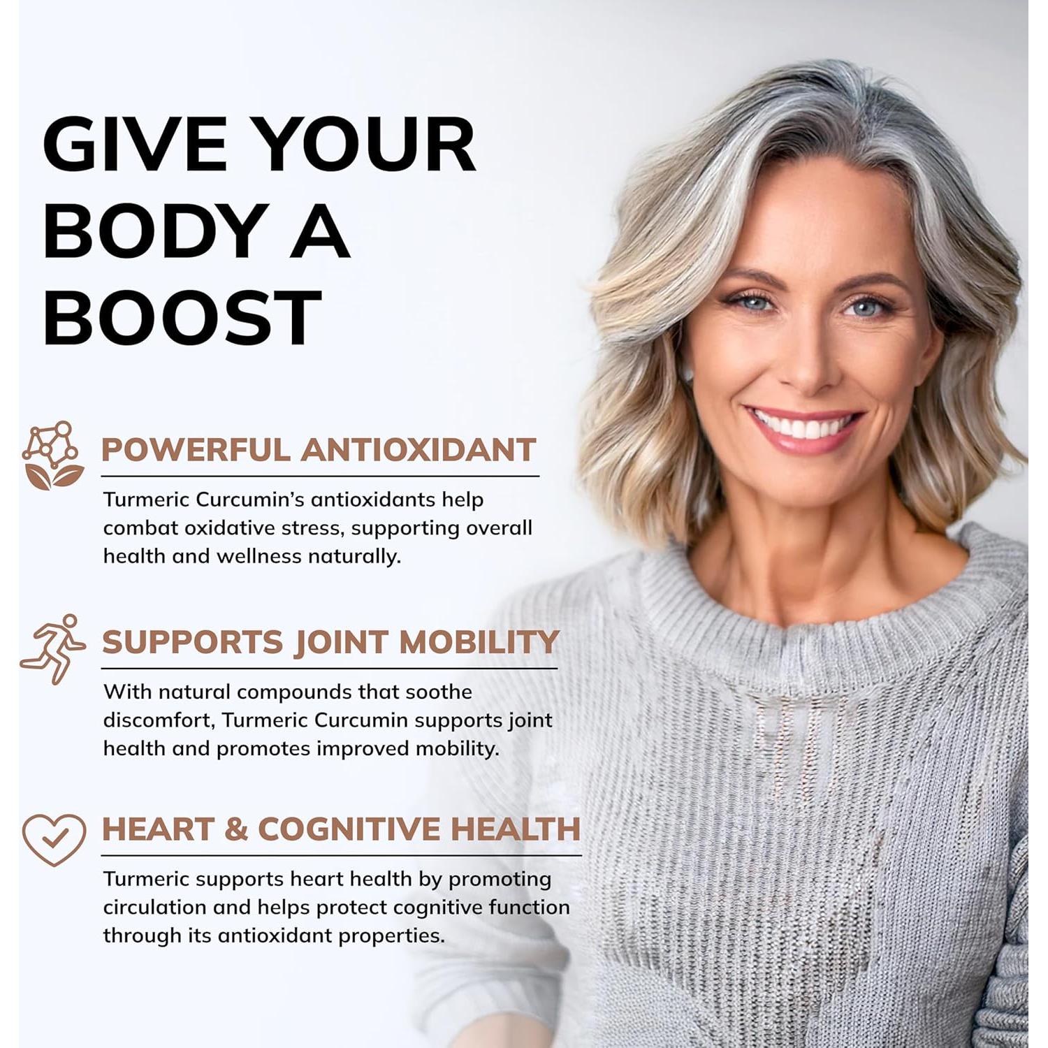 Cápsulas de Cúrcuma Curcumina 1600mg aSquared Nutrition - 180 Unidades