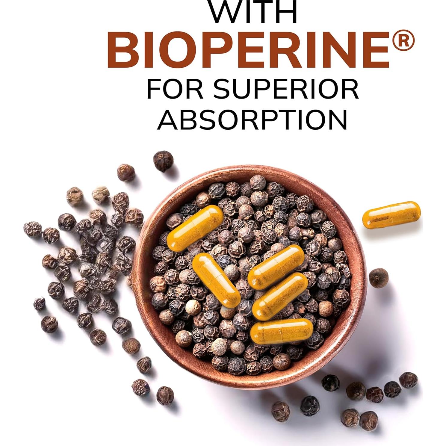 Cápsulas de Cúrcuma Curcumina 1600mg aSquared Nutrition - 180 Unidades