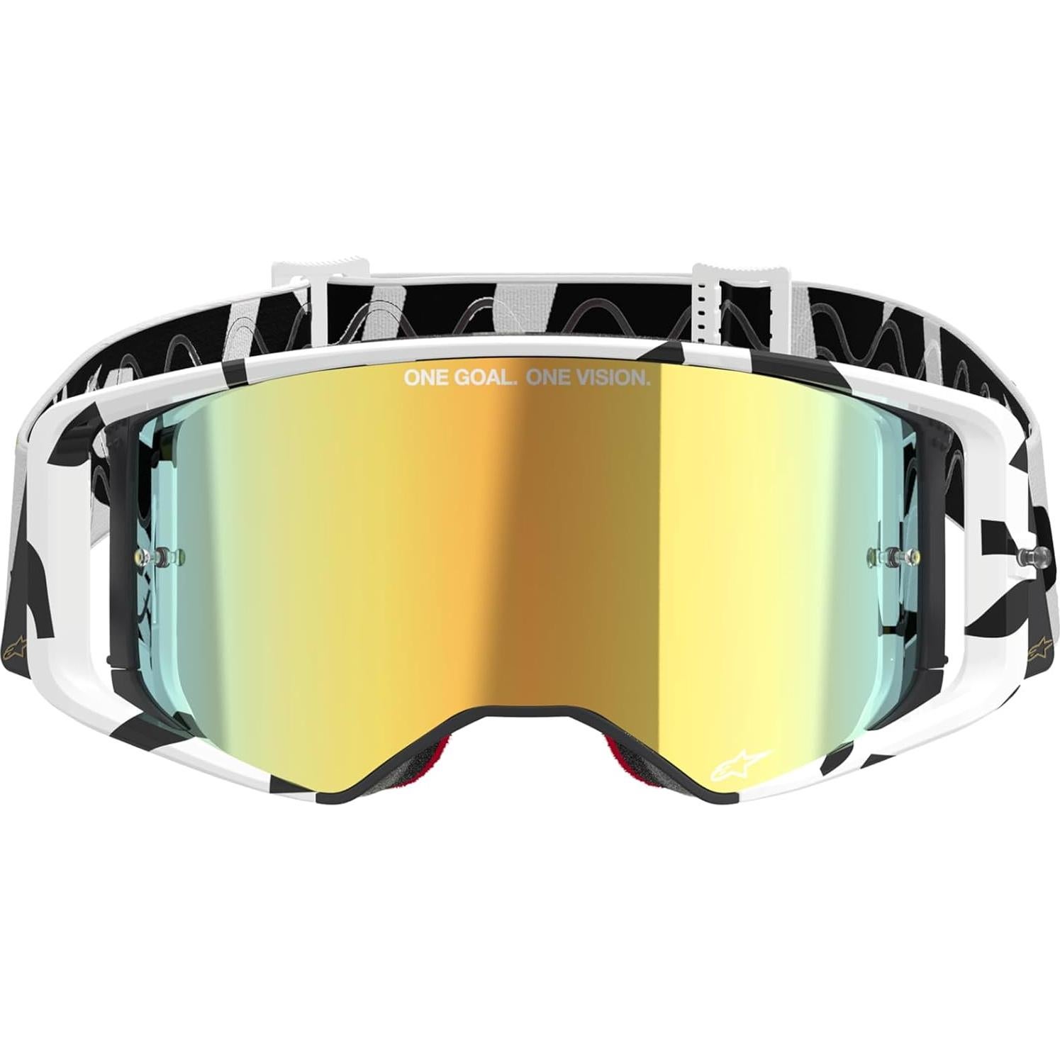 Gafas Alpinestars Supertech MX Off Road - Blanco/Oro Espejo