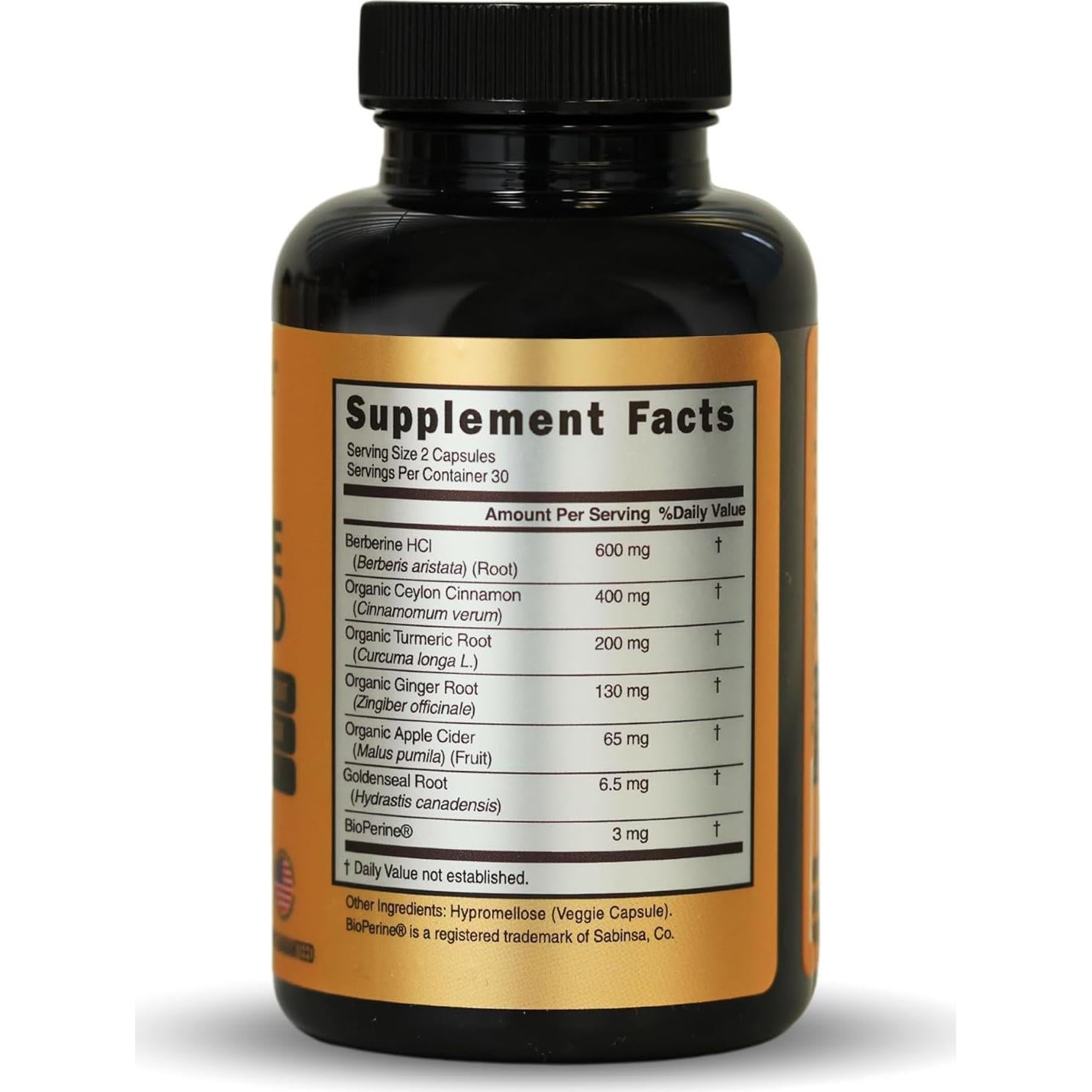 Suplemento Natural Prime Berberina HCl 600mg 60 Cápsulas