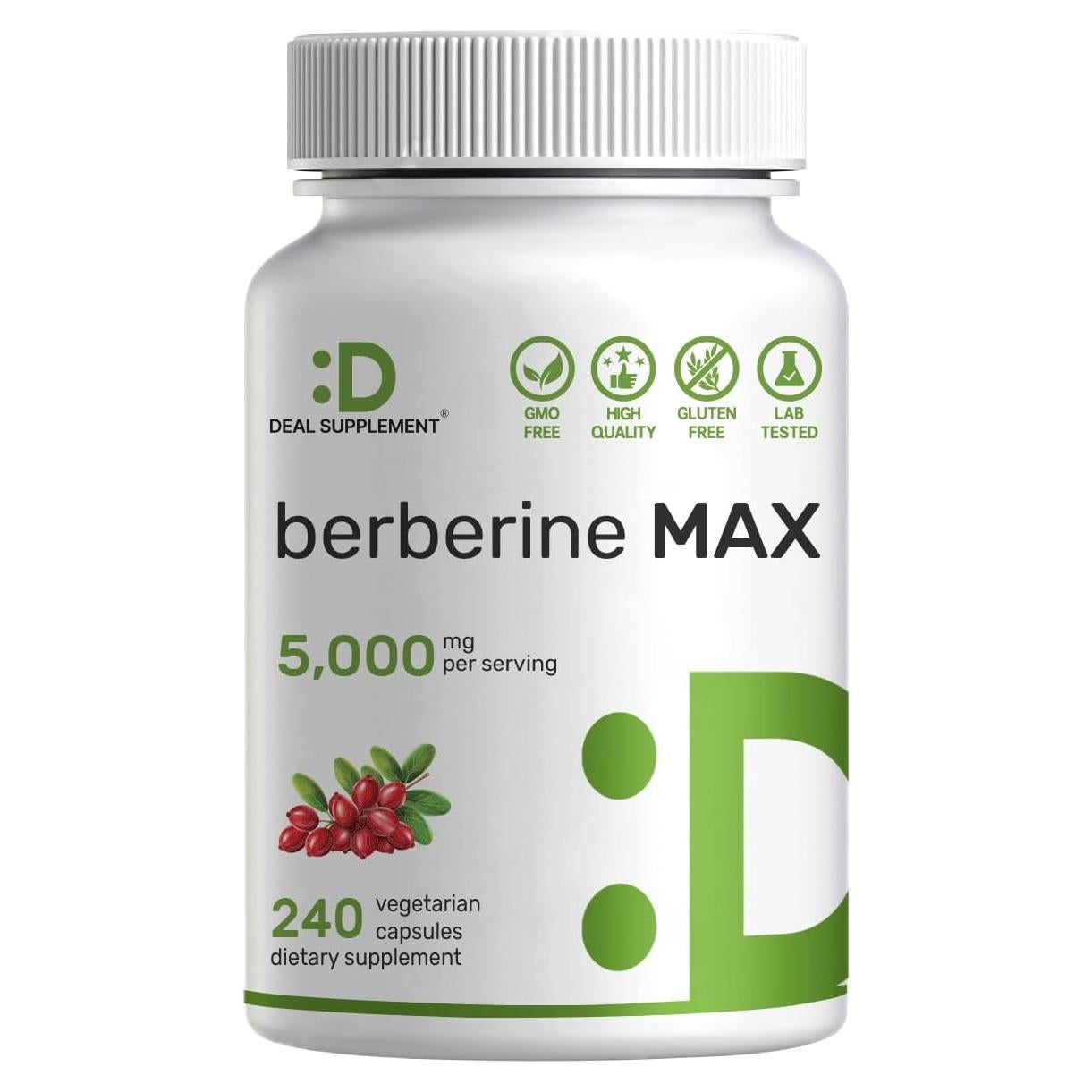 Suplemento Deal Berberina Max 5000mg con Cúrcuma 240 Cápsulas