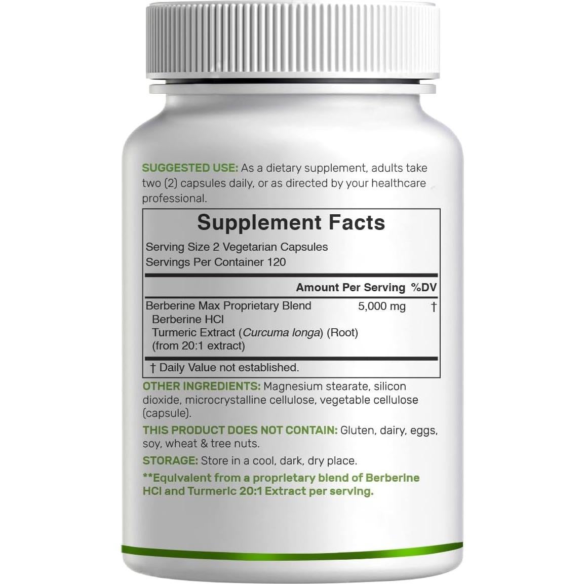 Suplemento Deal Berberina Max 5000mg con Cúrcuma 240 Cápsulas