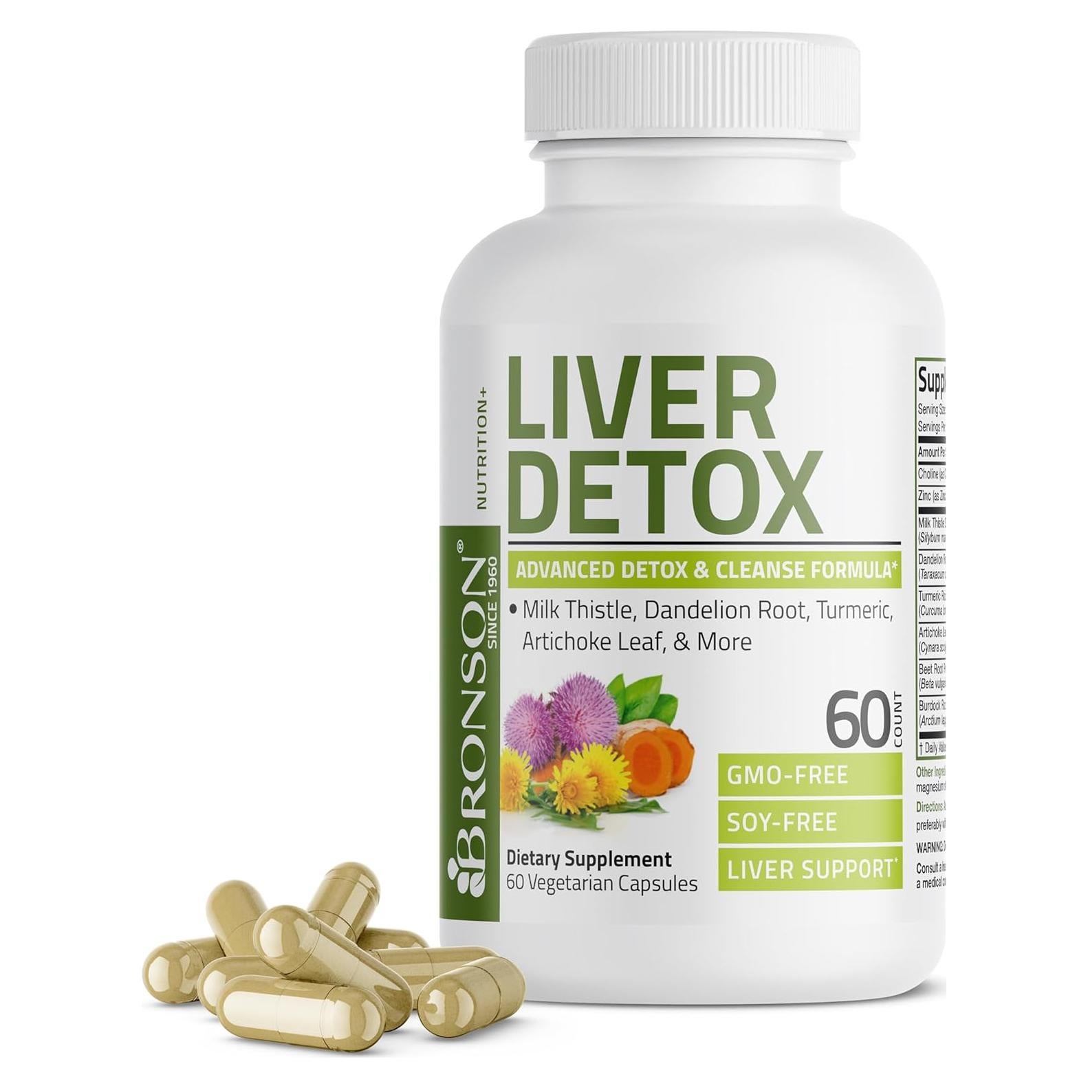 Bronson Detoxificación del Hígado 60 Cápsulas Vegetarianas