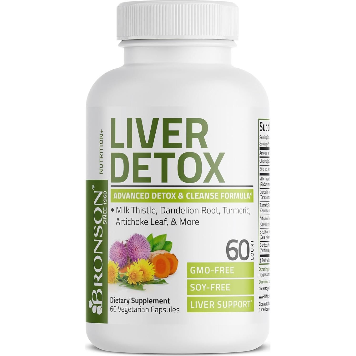 Bronson Detoxificación del Hígado 60 Cápsulas Vegetarianas