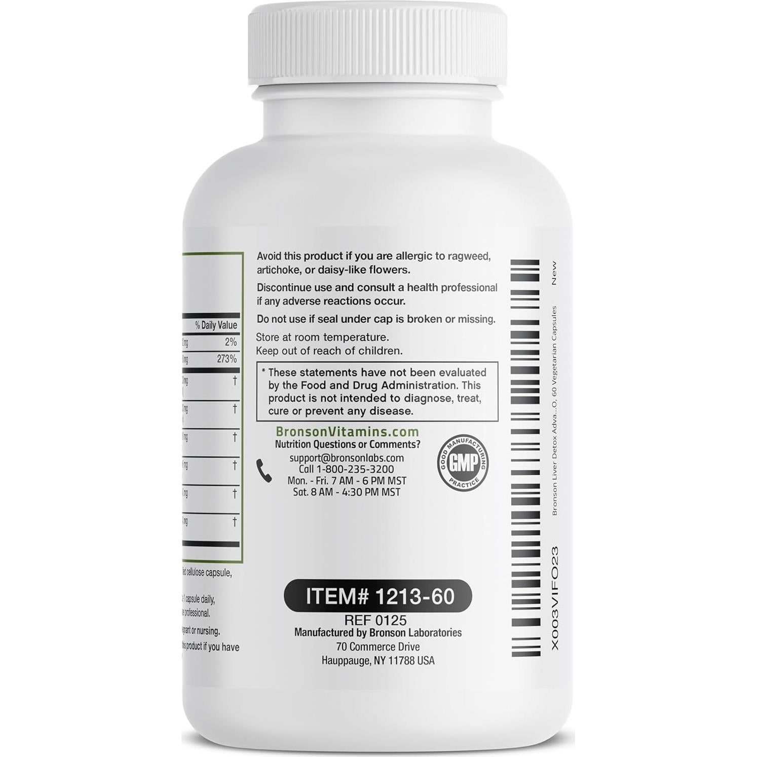 Bronson Detoxificación del Hígado 60 Cápsulas Vegetarianas