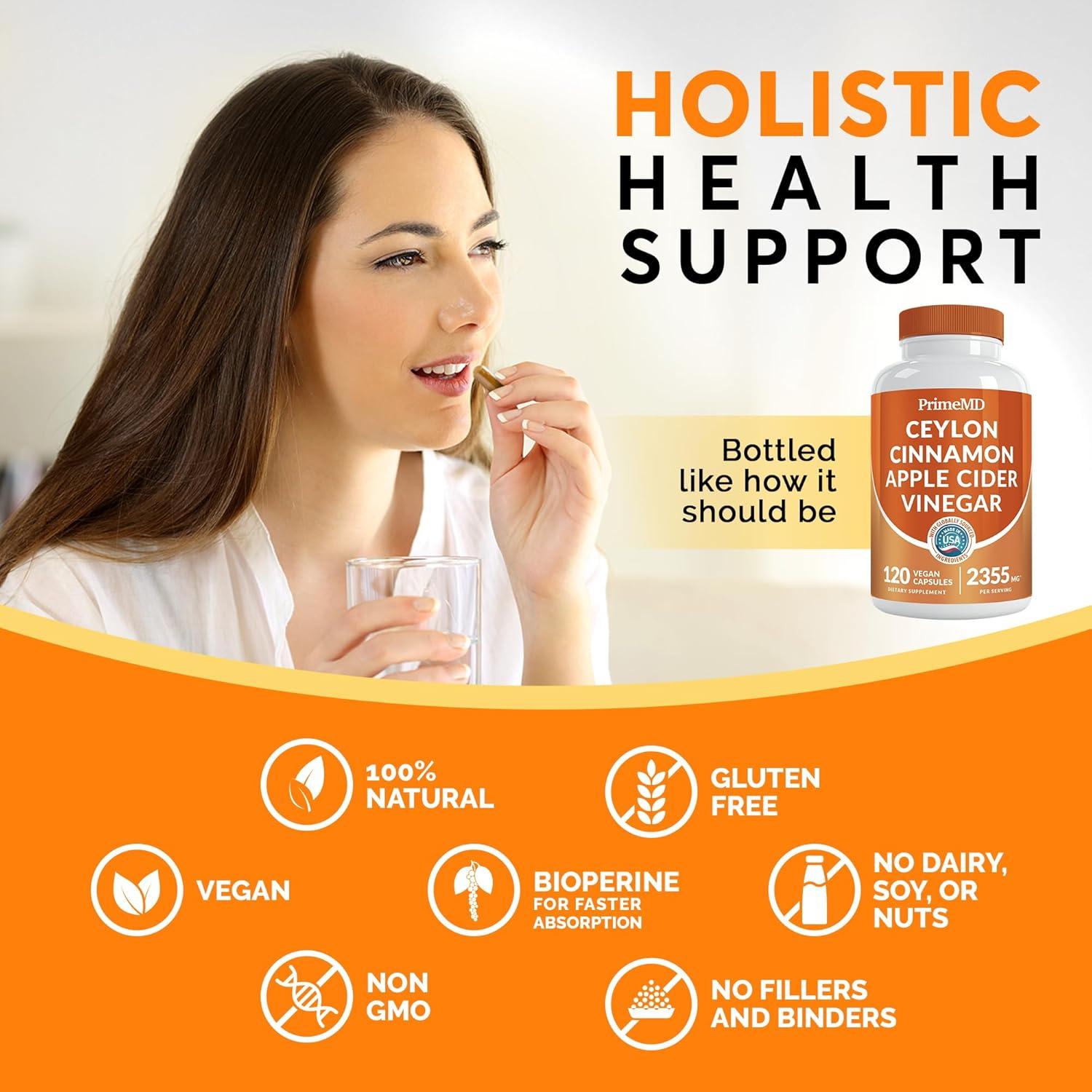 Cápsulas de Canela de Ceilán PrimeMD 2355mg 120 ct