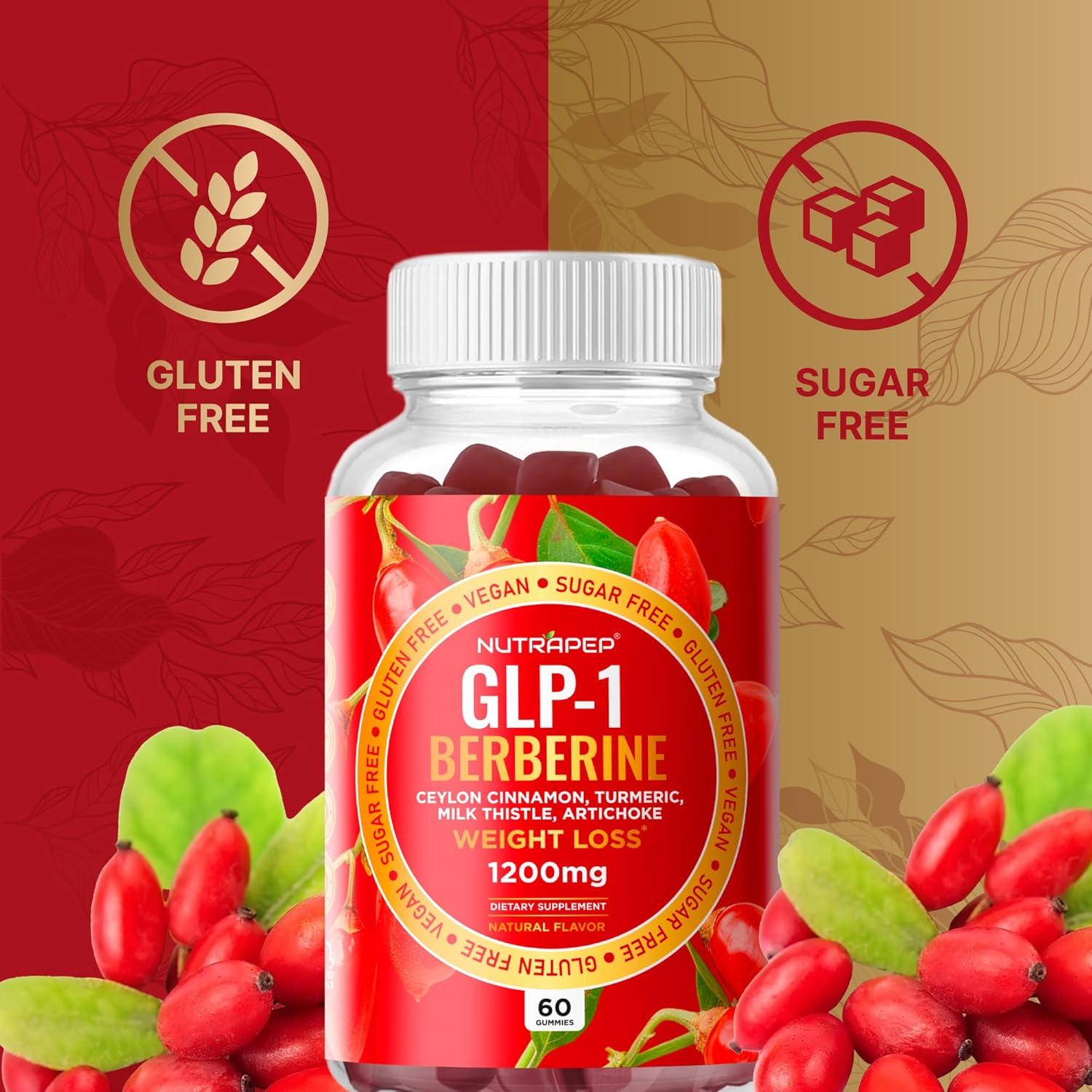 Gomitas de Pérdida de Peso Berberina Nutrapep 1200mg 60 Unidades