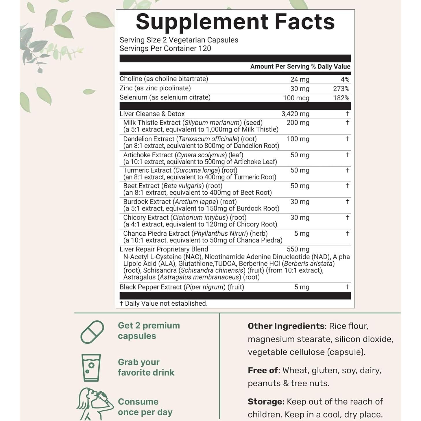 Suplemento Desintoxicación Hepática Micro Ingredients 240 Cápsulas