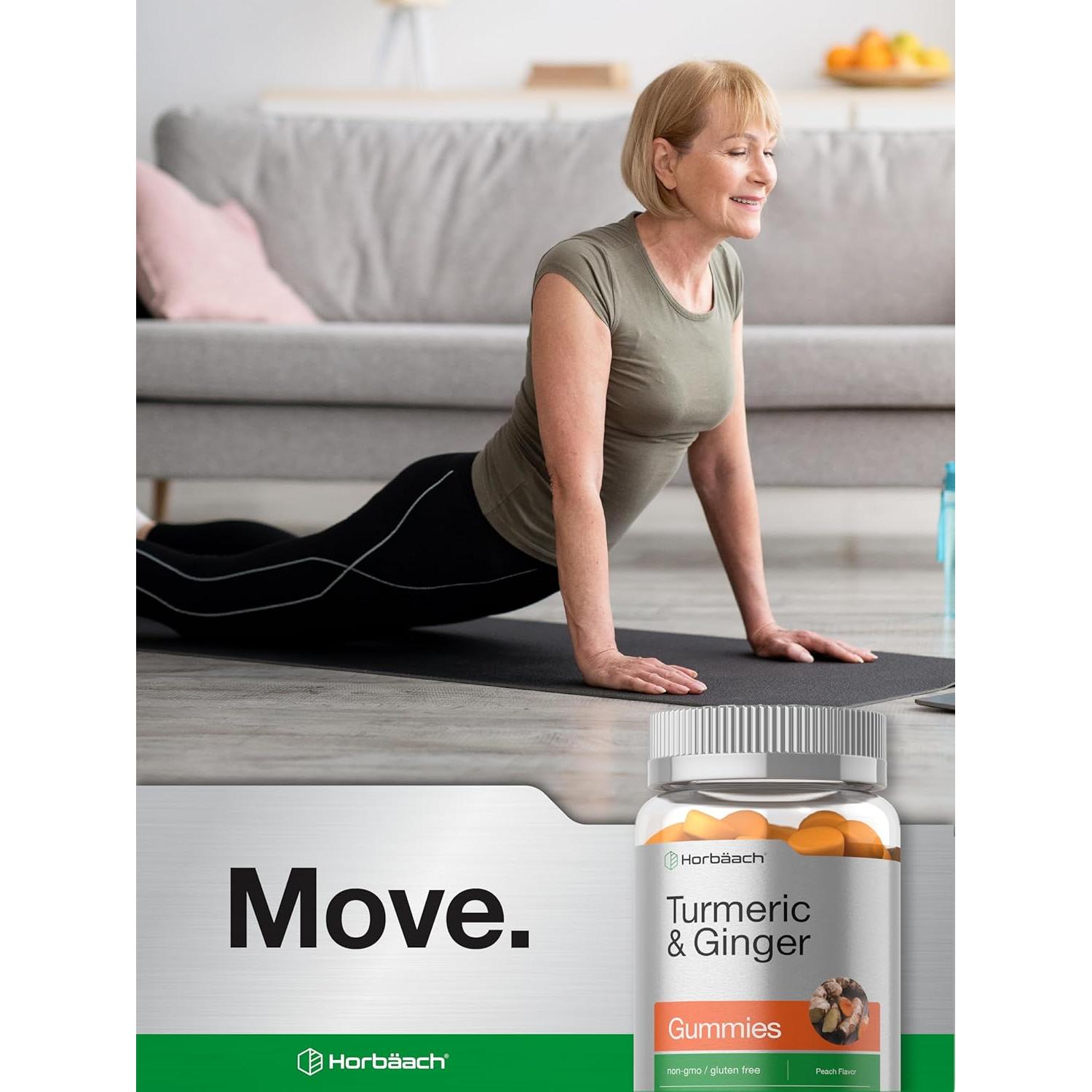 Gomitas Veganas de Cúrcuma y Jengibre Horbaach 120 Unidades