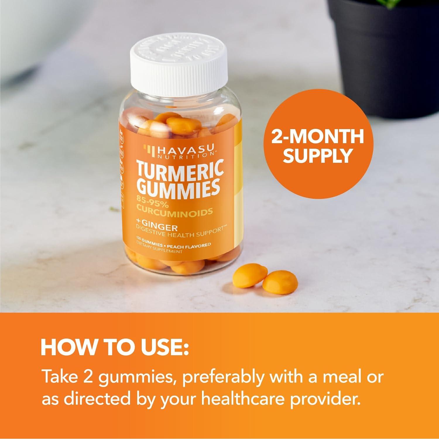 Gomitas de Cúrcuma y Jengibre Havasu - 120 Unidades Veganas