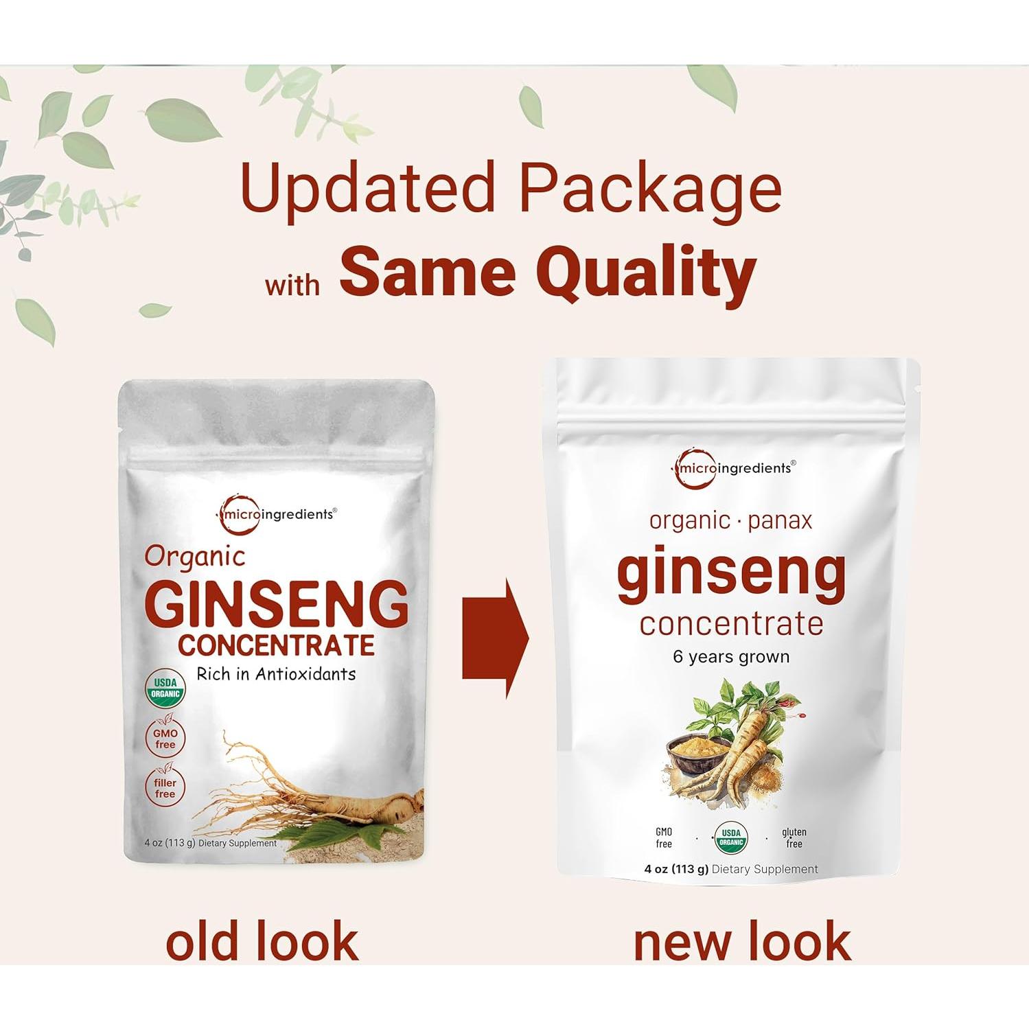 Polvo de Ginseng Rojo Coreano Orgánico Micro Ingredients 113g