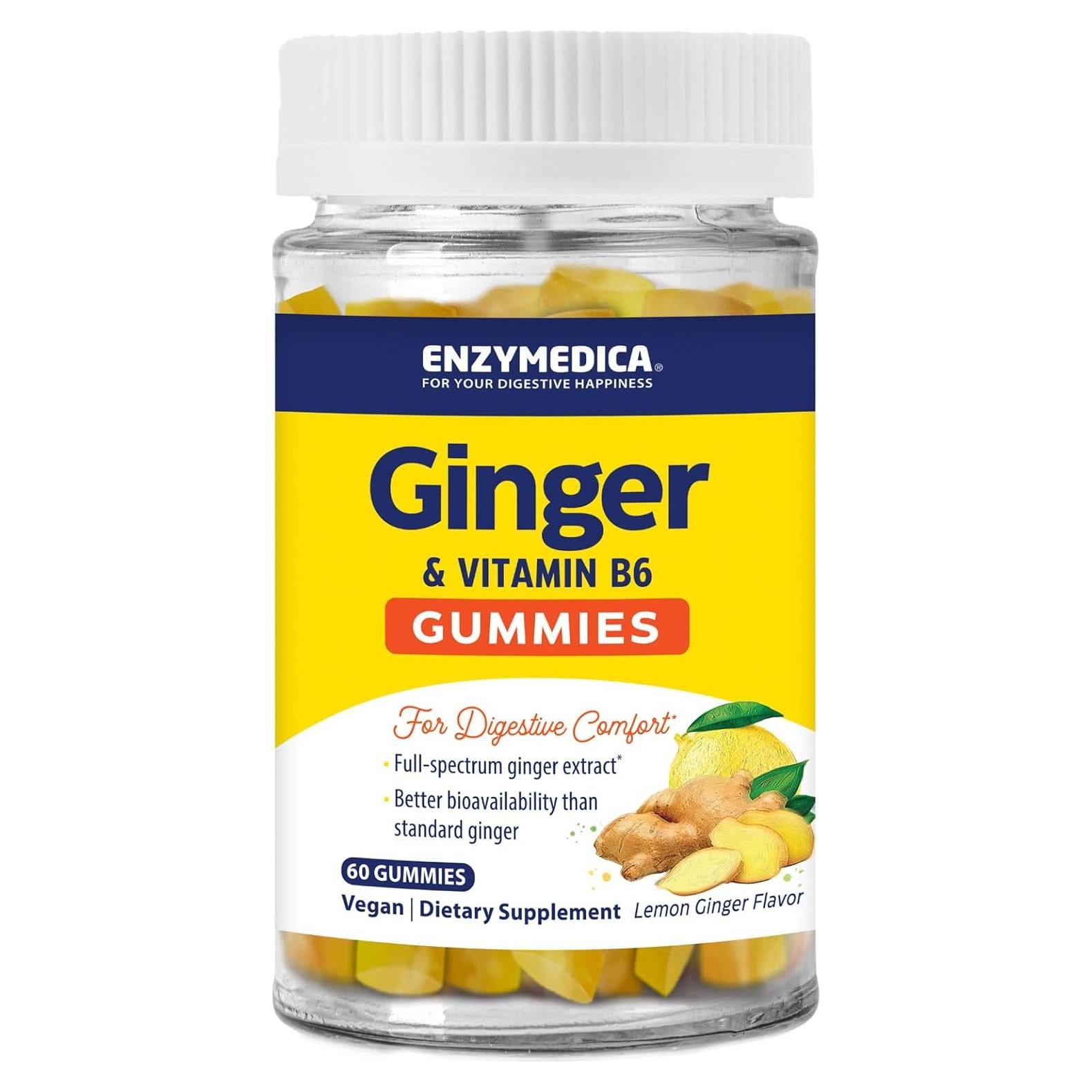 Gominolas de Jengibre Enzymedica con Vitamina B6 - 60 Unidades
