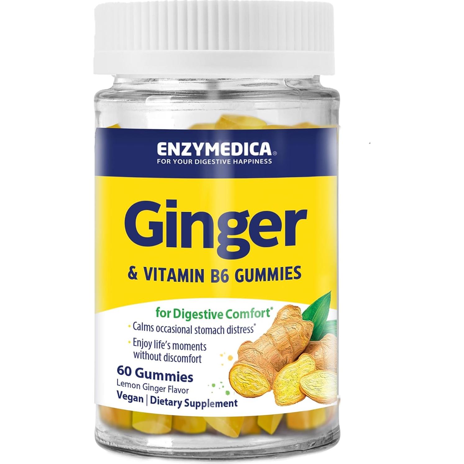Gominolas de Jengibre Enzymedica con Vitamina B6 - 60 Unidades
