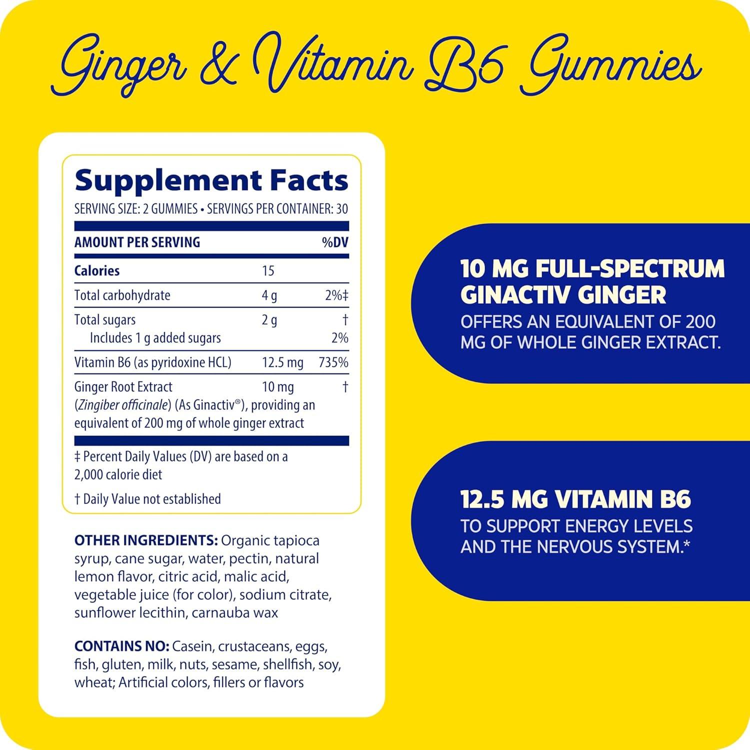 Gominolas de Jengibre Enzymedica con Vitamina B6 - 60 Unidades