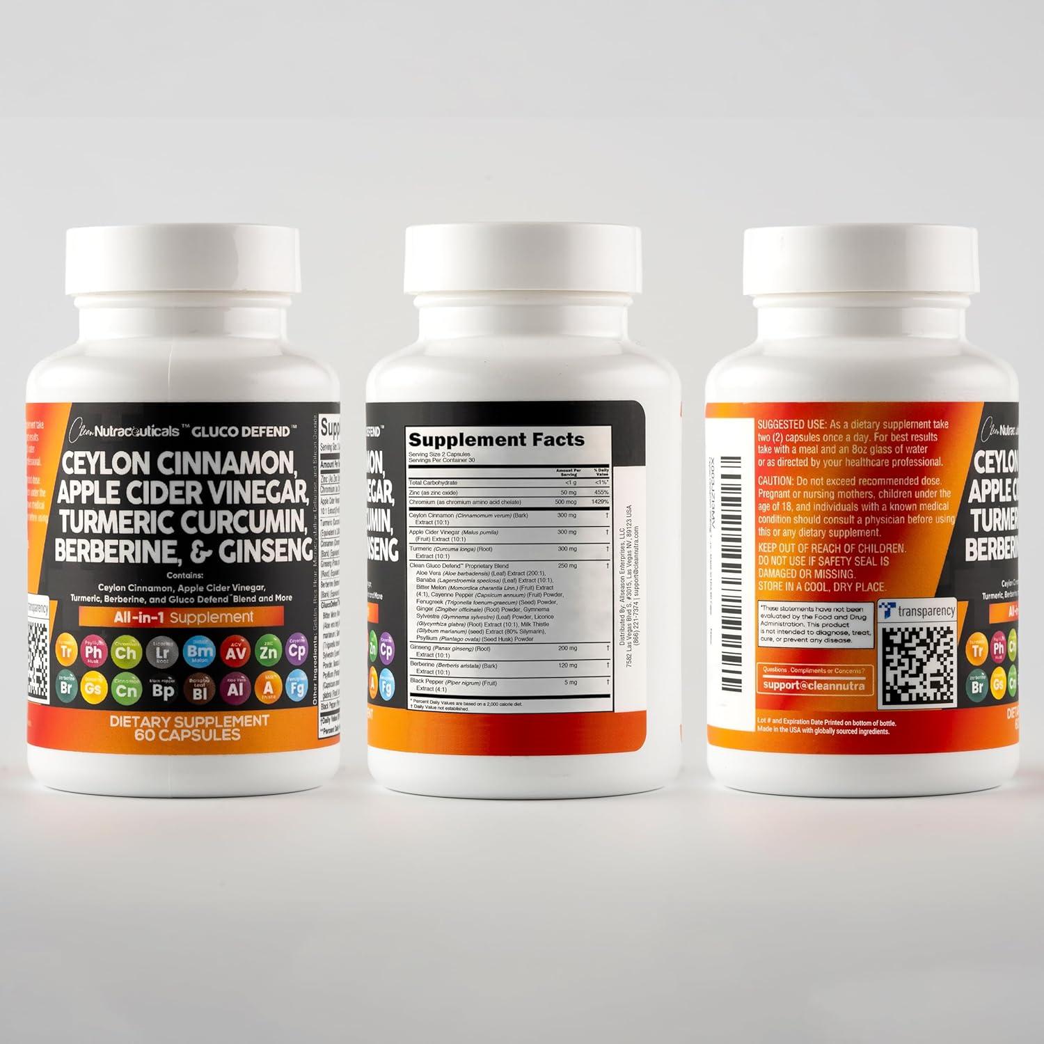 Suplemento Gluco Defend Clean Nutraceuticals 16 en 1