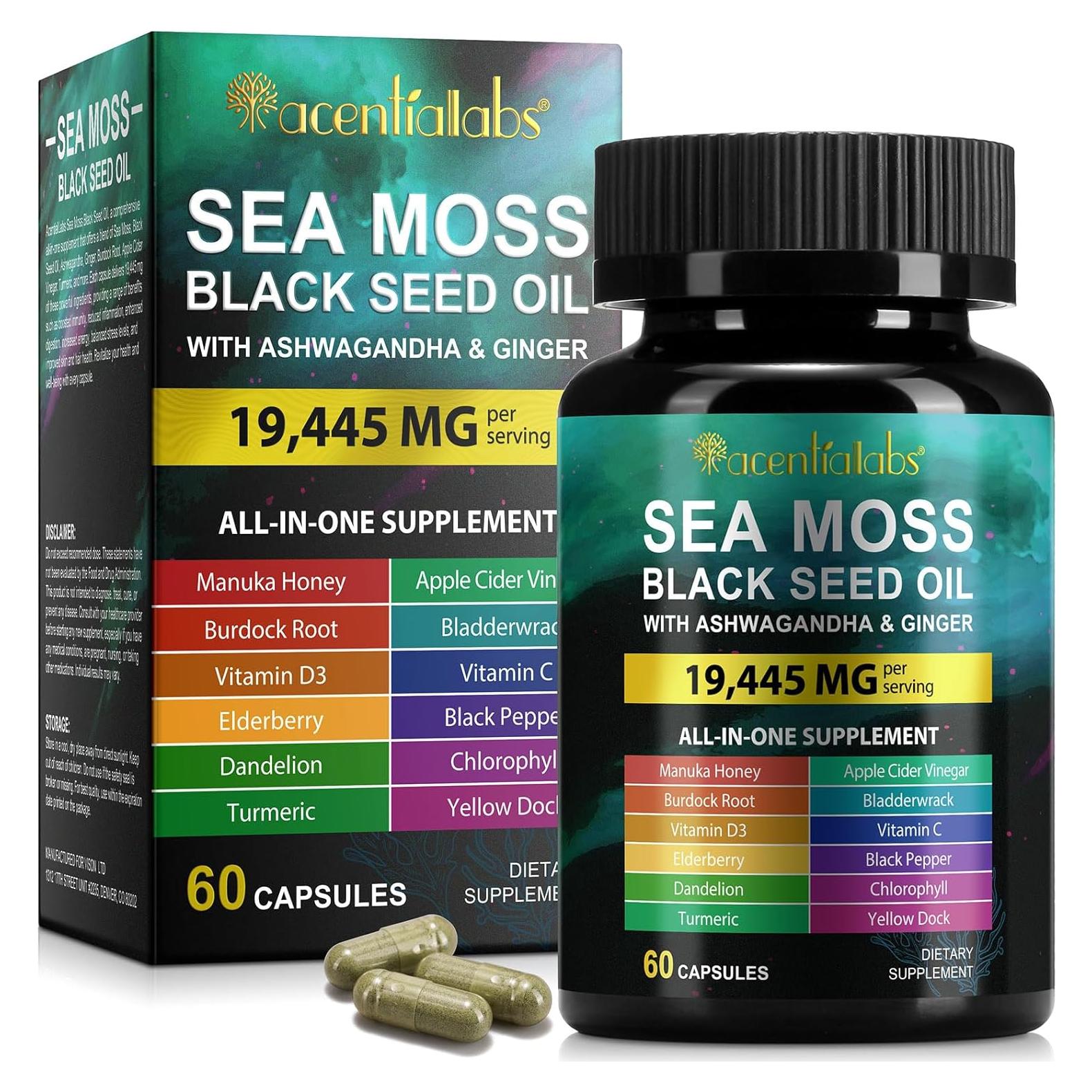 Suplemento Aceite de Semilla de Sámara de Musgo Marino 60 Cápsulas