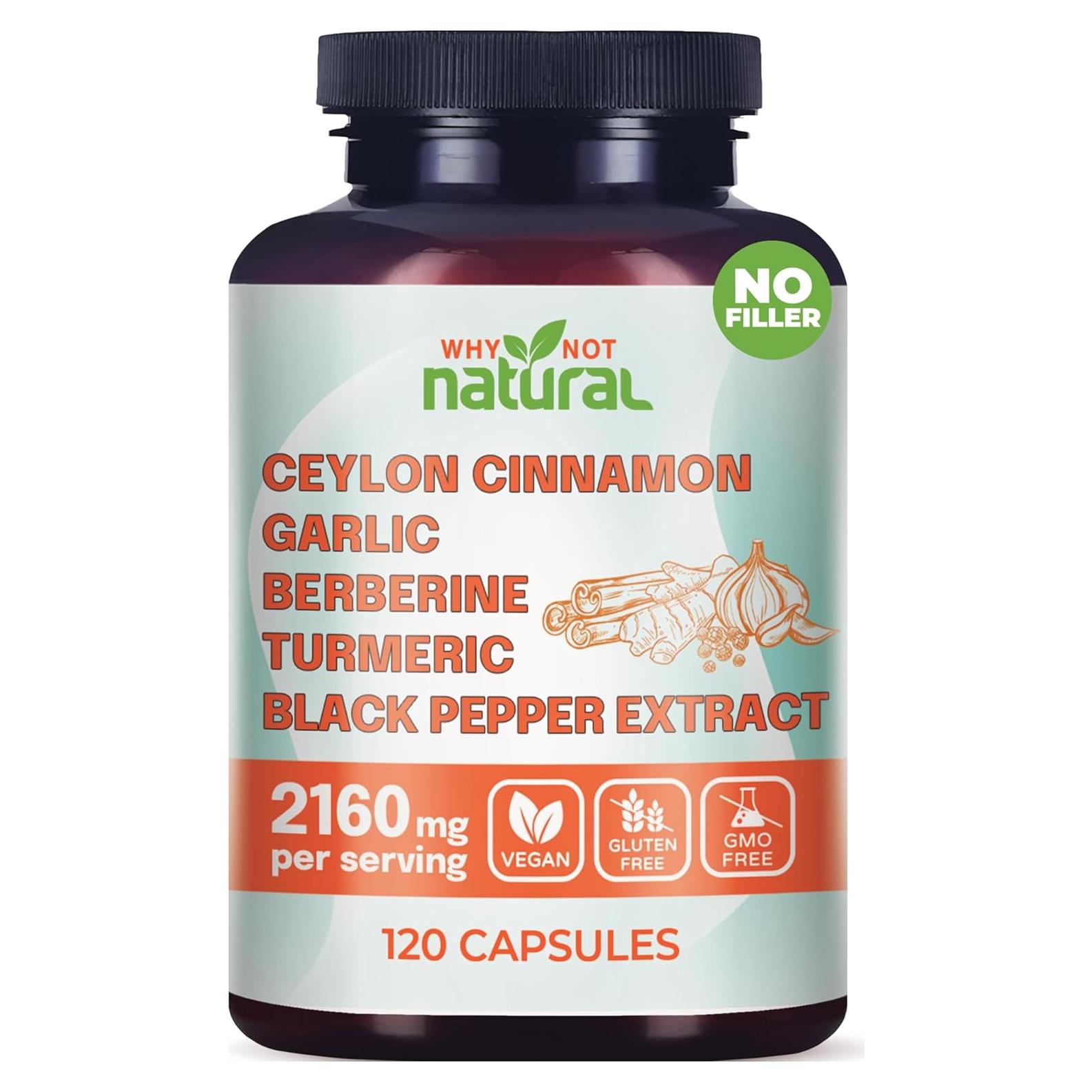 Cápsulas de Canela de Ceilán Orgánica 5-en-1 Why Not Natural