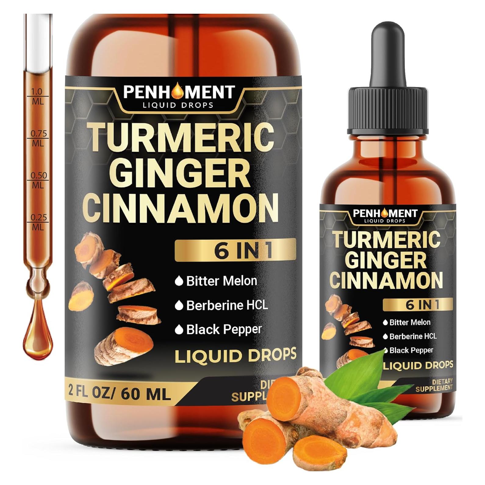 Suplemento Líquido de Cúrcuma Penhoment 60ml - 60 Porciones