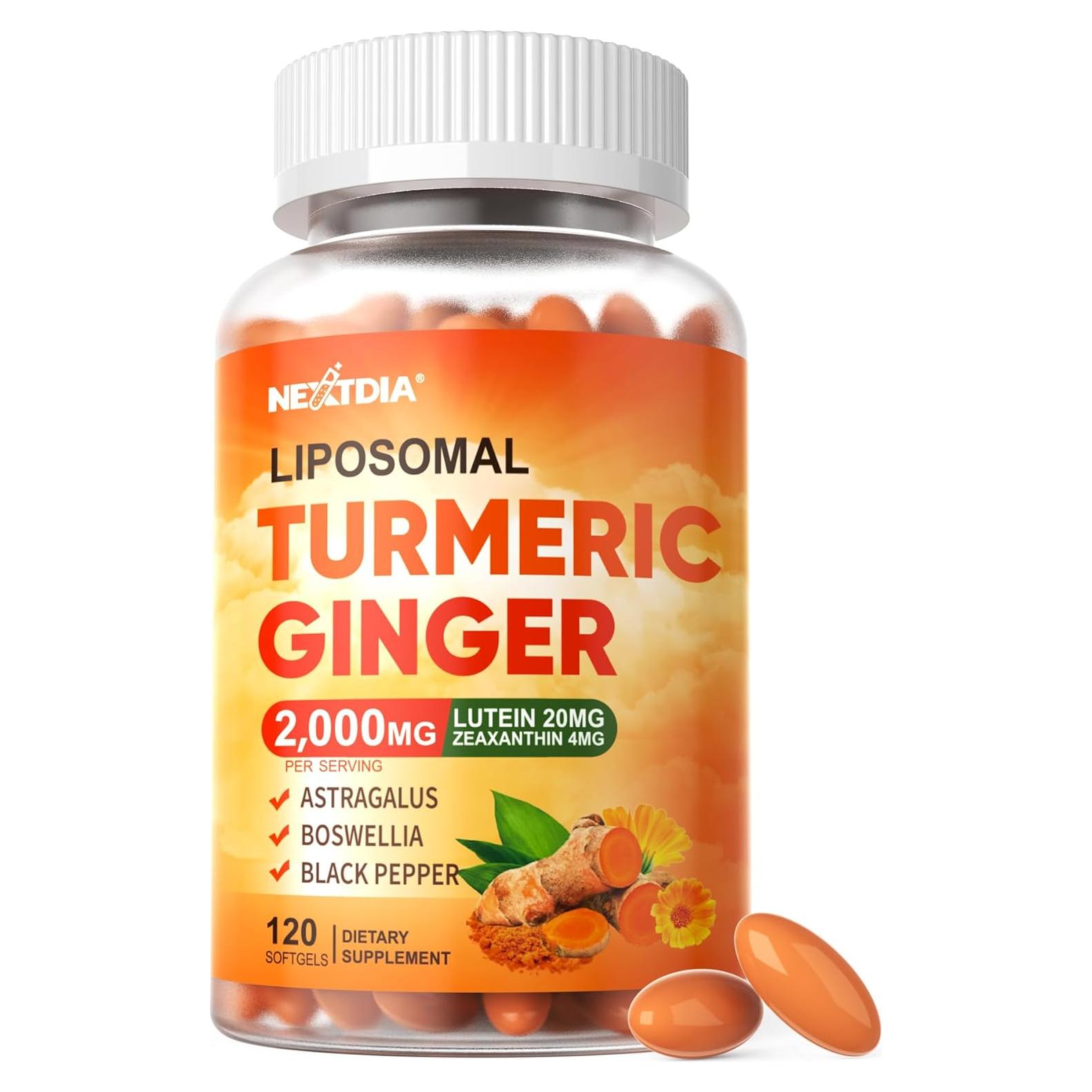 Suplemento Liposomal de Cúrcuma y Jengibre 2000mg - 120 Cápsulas