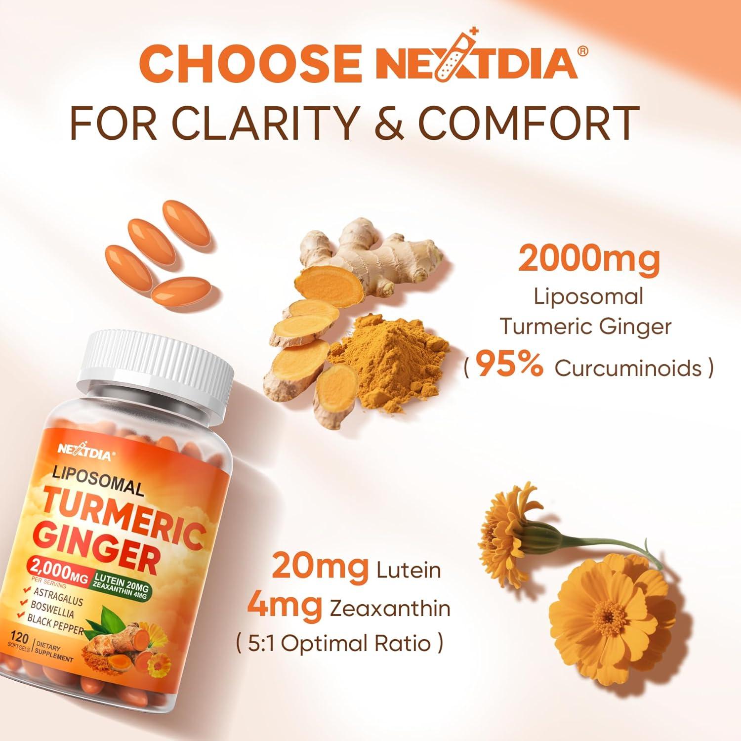 Suplemento Liposomal de Cúrcuma y Jengibre 2000mg - 120 Cápsulas