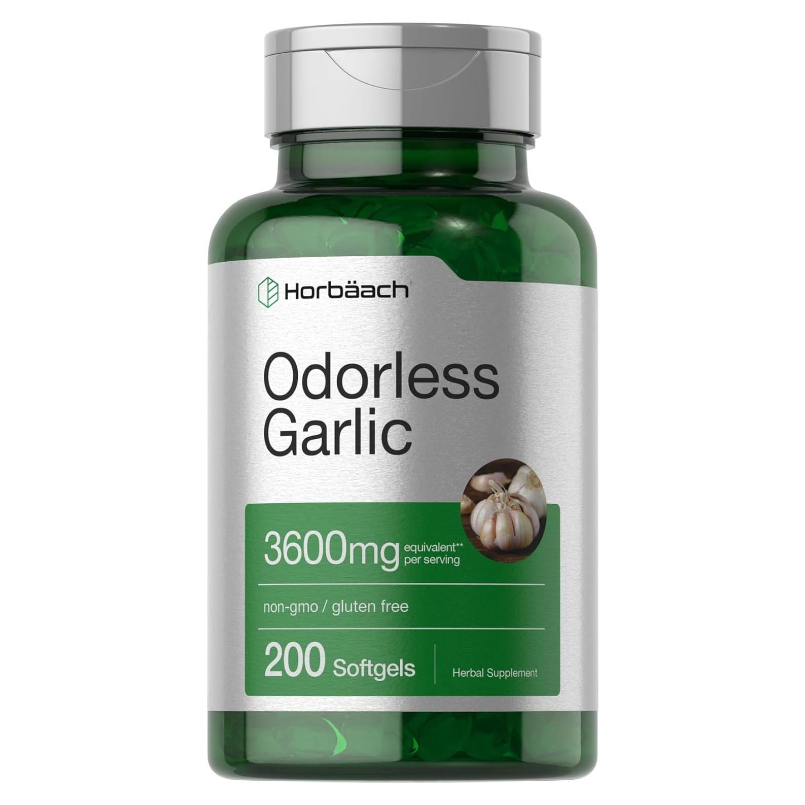 Gelatinas Blandas de Ajo Sin Olor Horbäach 3600 mg - 200 Unidades