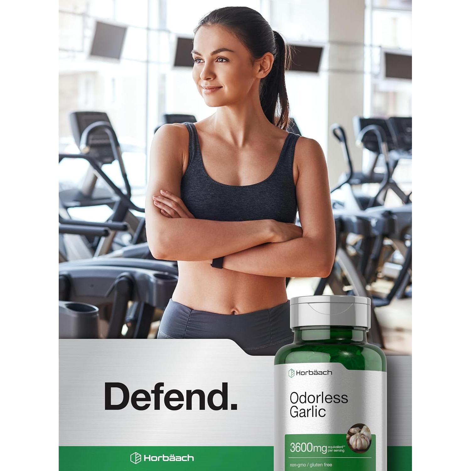 Gelatinas Blandas de Ajo Sin Olor Horbäach 3600 mg - 200 Unidades