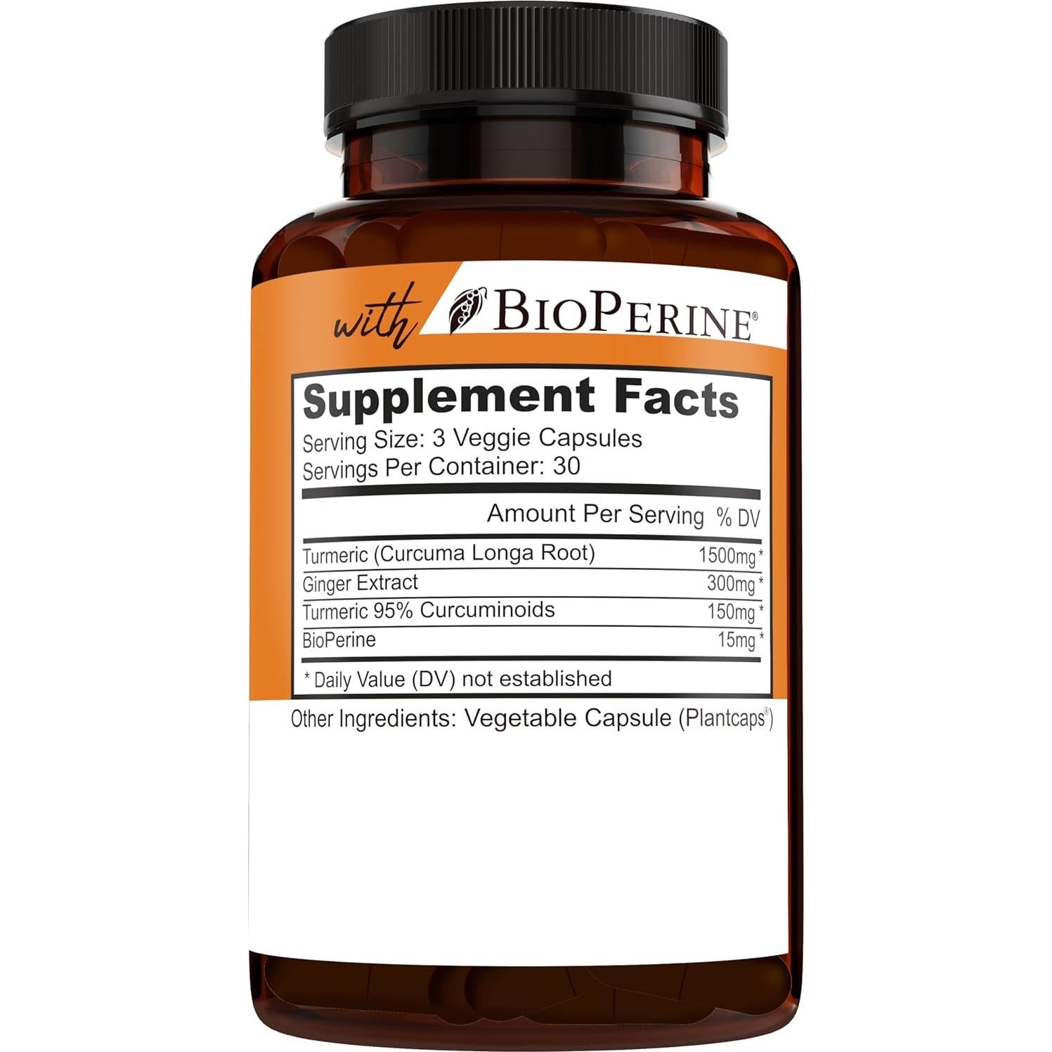 Cápsulas de Cúrcuma Curcumina New Age - 180 Unidades - No OGM