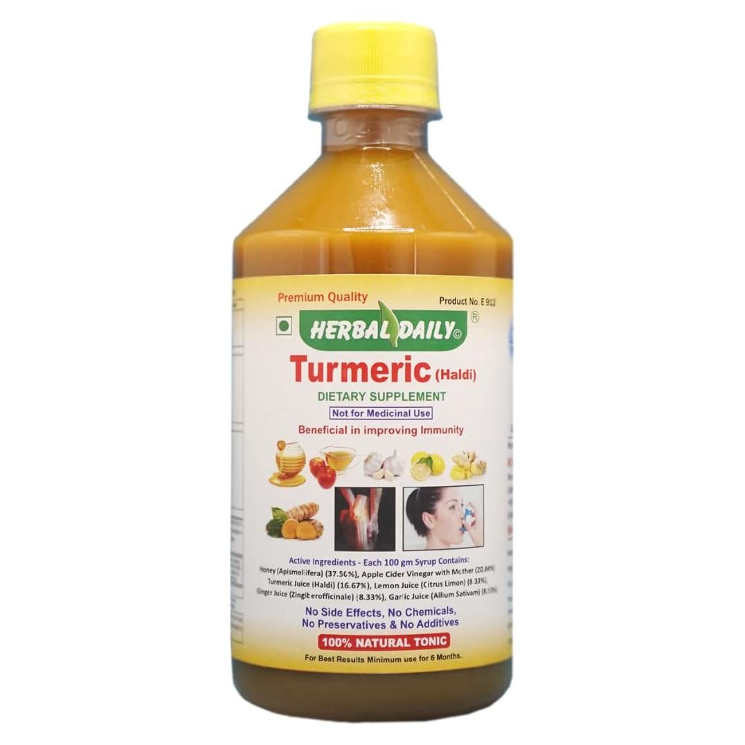 Suplemento de Cúrcuma Herbal Daily 400ml - Bienestar General