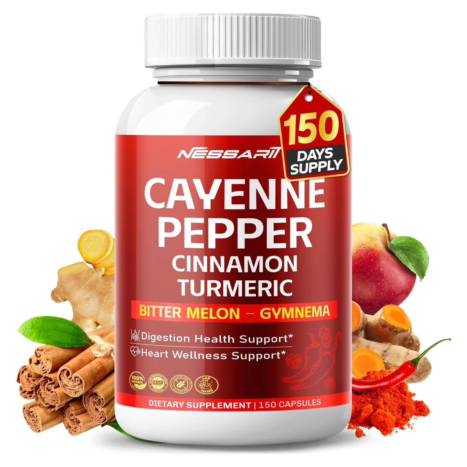 Suplemento de Pimienta de Cayena Nessarit 150 Cápsulas 14 en 1