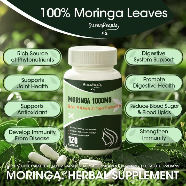 Cápsulas de Moringa Liposómica GREENPEOPLE 1000mg 120Pcs
