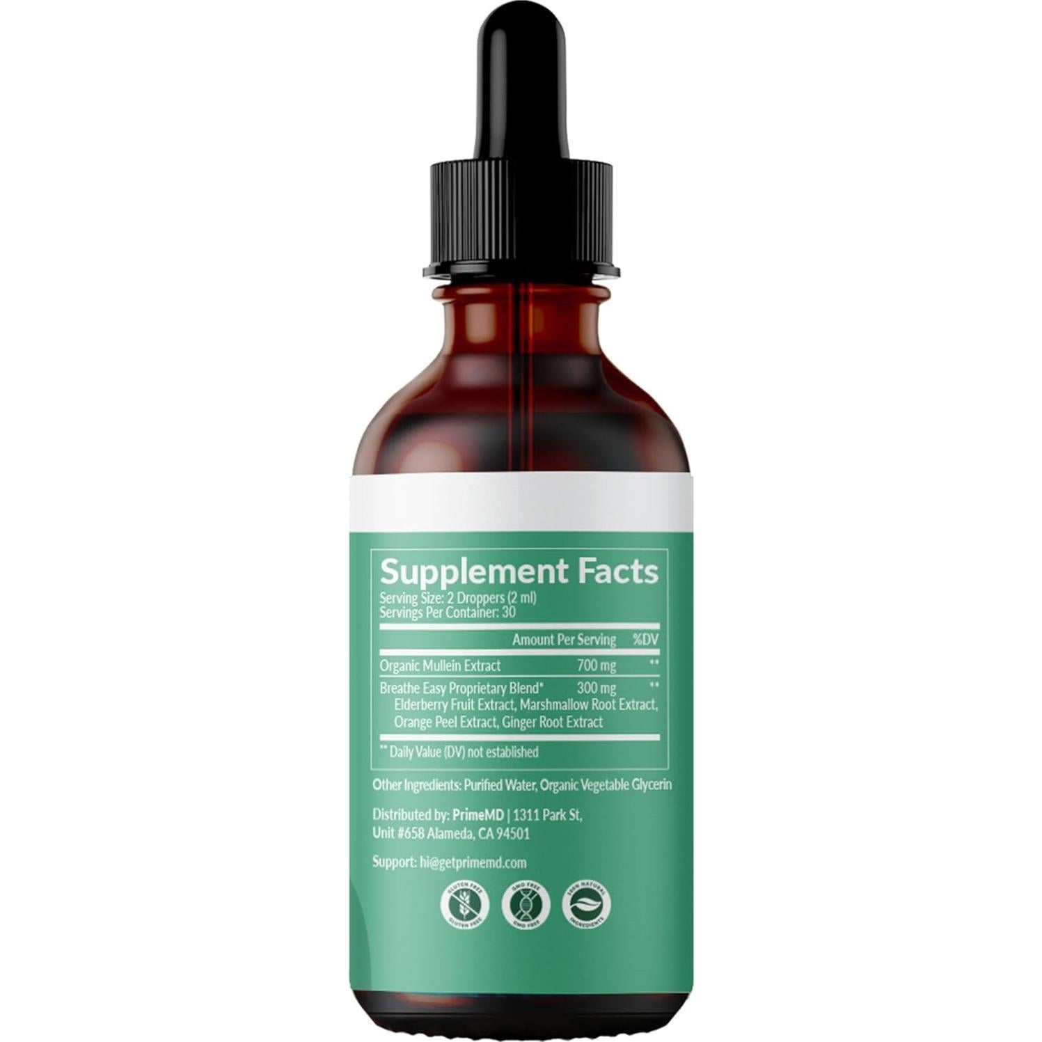 Gotas de Mullein PrimeMD 60 ml x 2 - Soporte Respiratorio