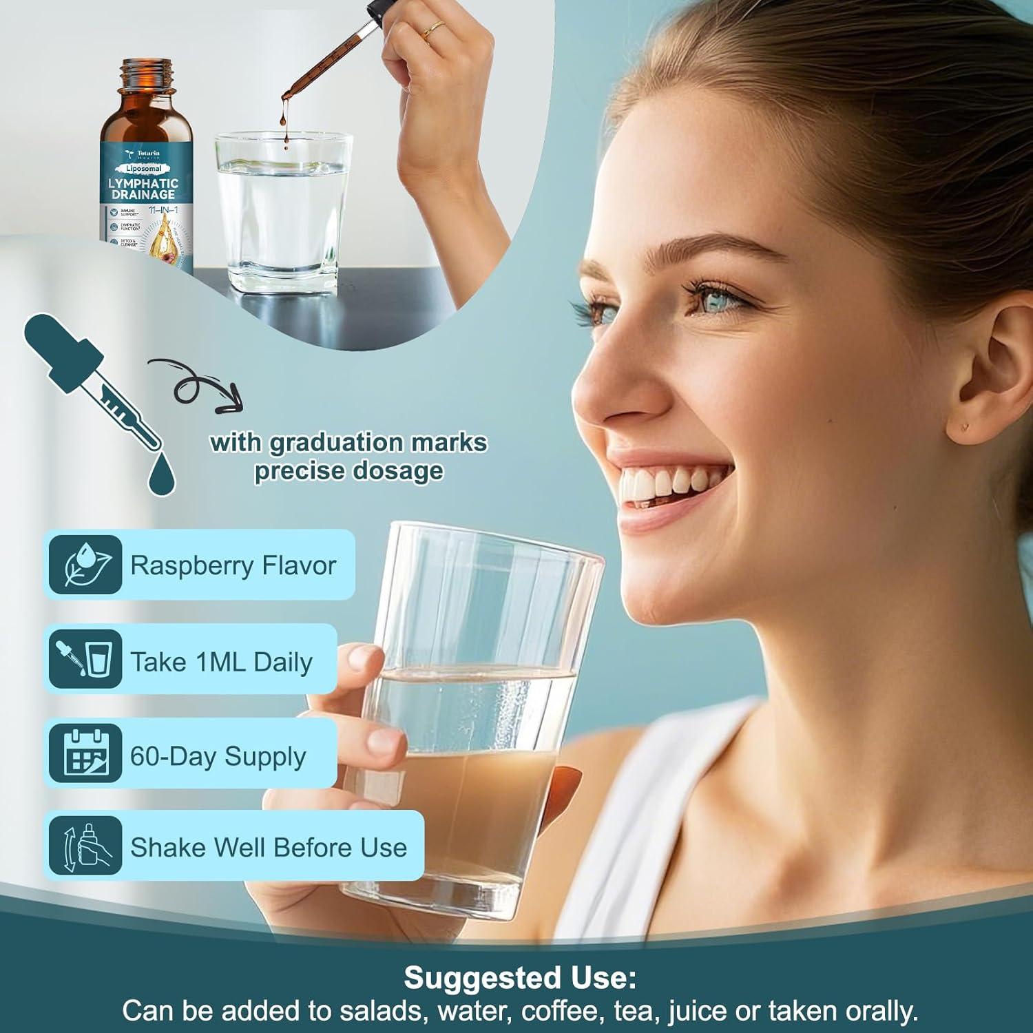 Gotas Linfáticas Orgánicas Totaria 2 Fl Oz - Drenaje 11 en 1