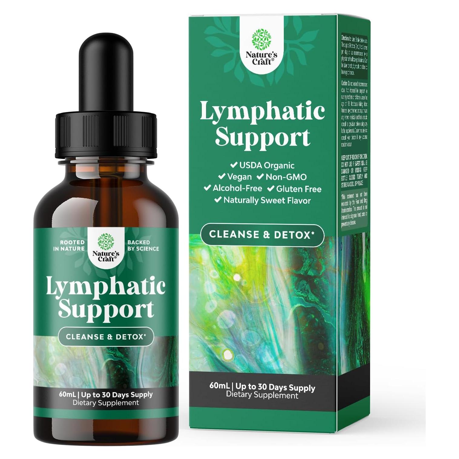 Gotas de Drenaje Linfático Natures Craft - 30 Porciones Veganas
