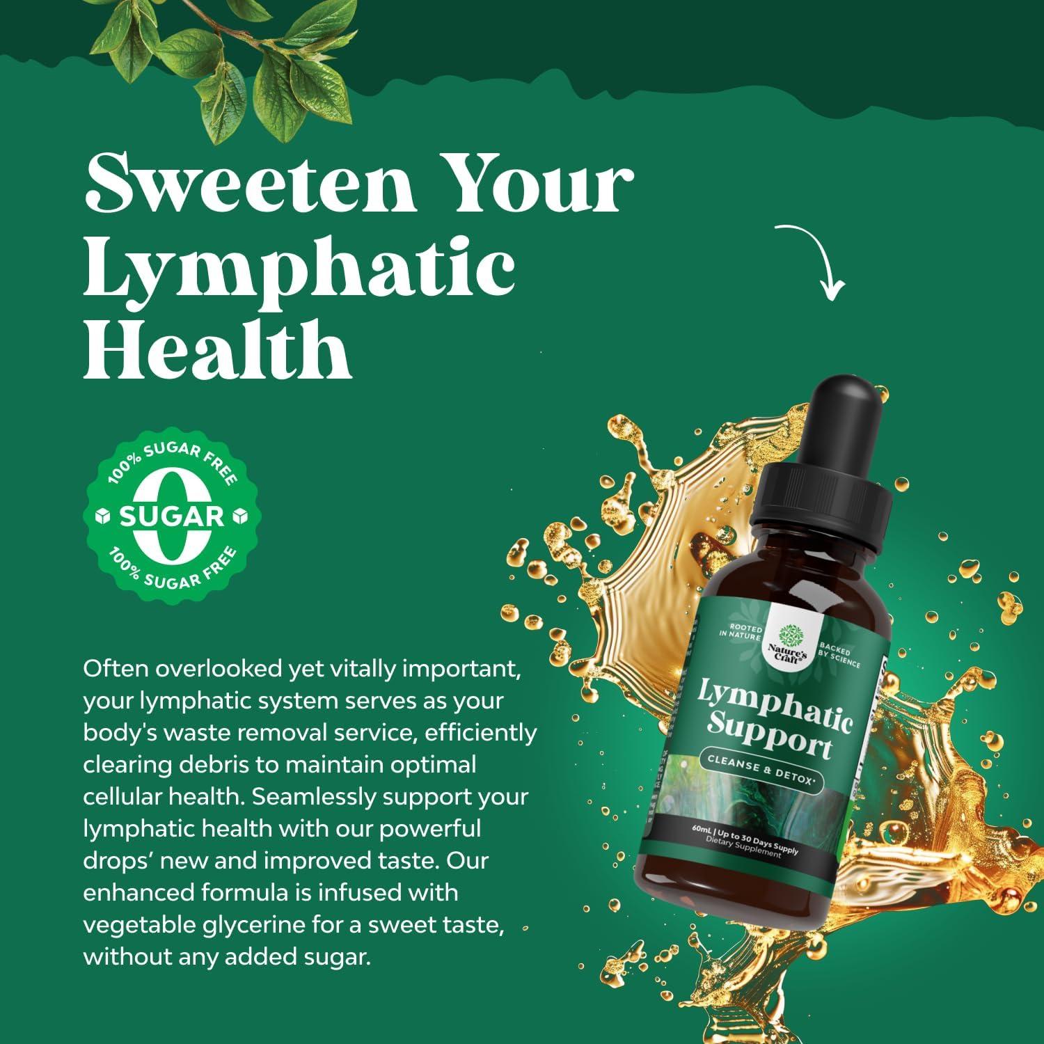 Gotas de Drenaje Linfático Natures Craft - 30 Porciones Veganas