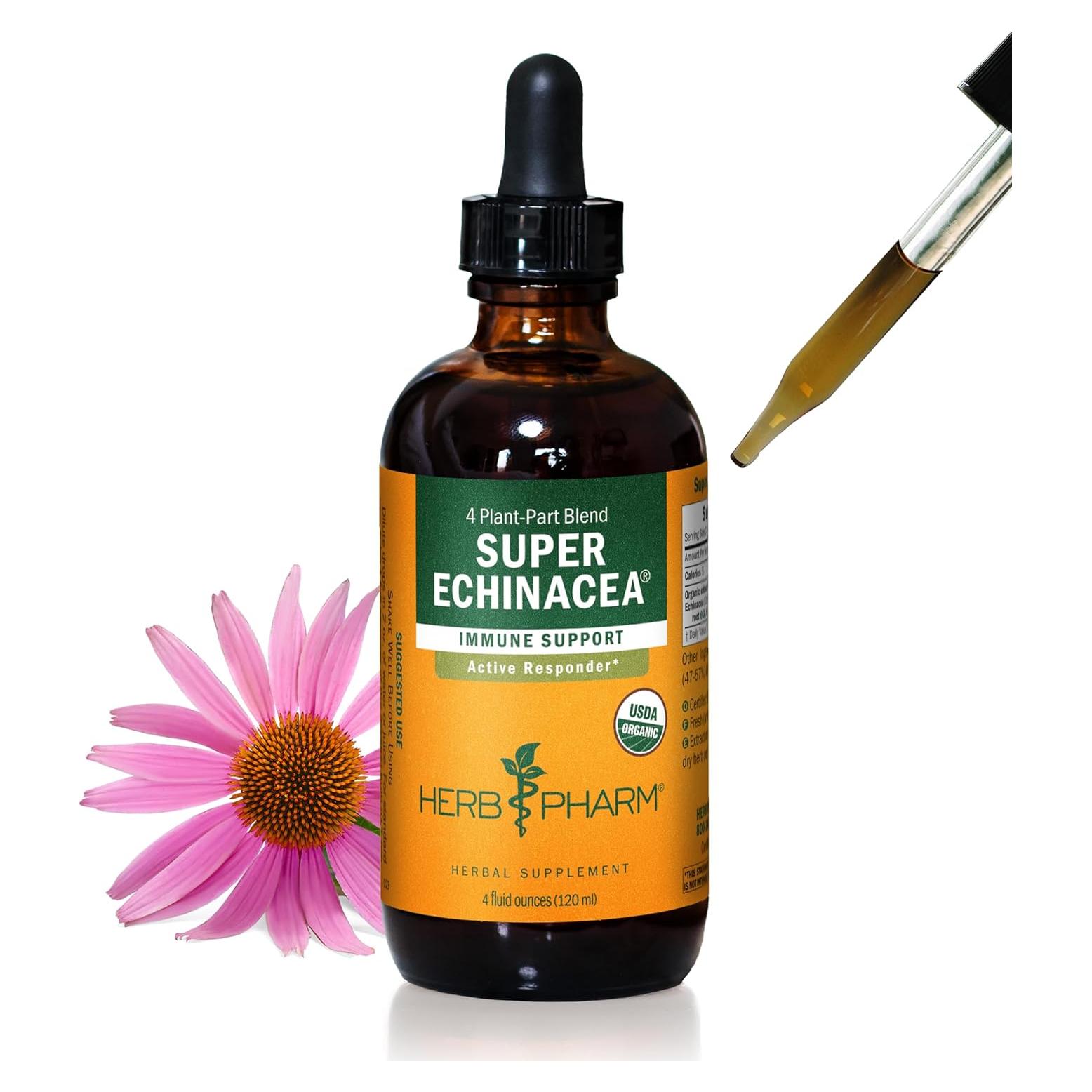 Extracto Líquido Echinacea Super Herb Pharm 118 ml Orgánico