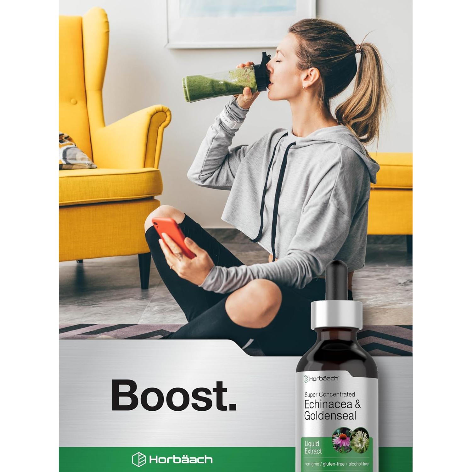 Extracto Líquido de Echinacea y Goldenseal Horbaach 59 ml