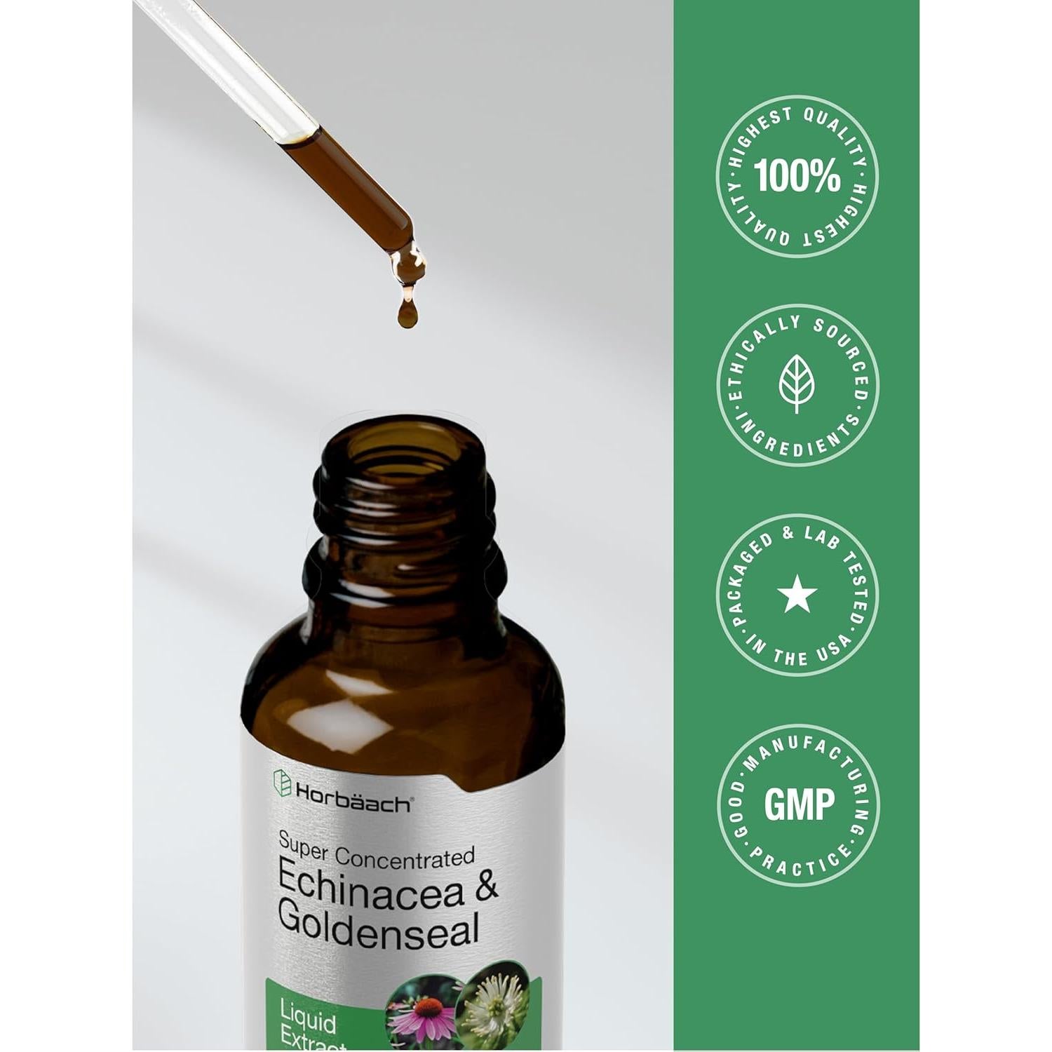 Extracto Líquido de Echinacea y Goldenseal Horbaach 59 ml