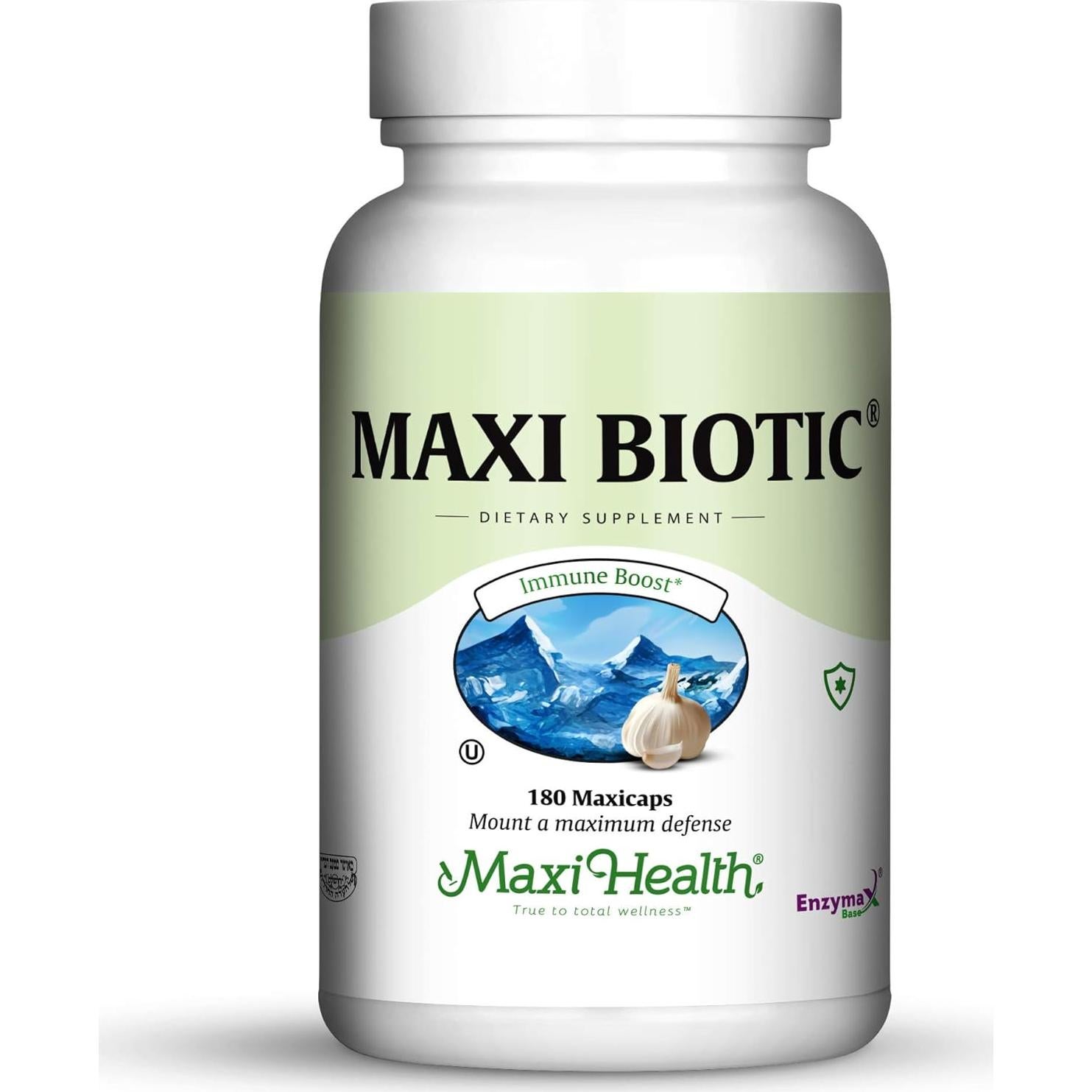 Maxi Health - Maxi Biotic Ajo Kyolic 180 Cápsulas Vegetales