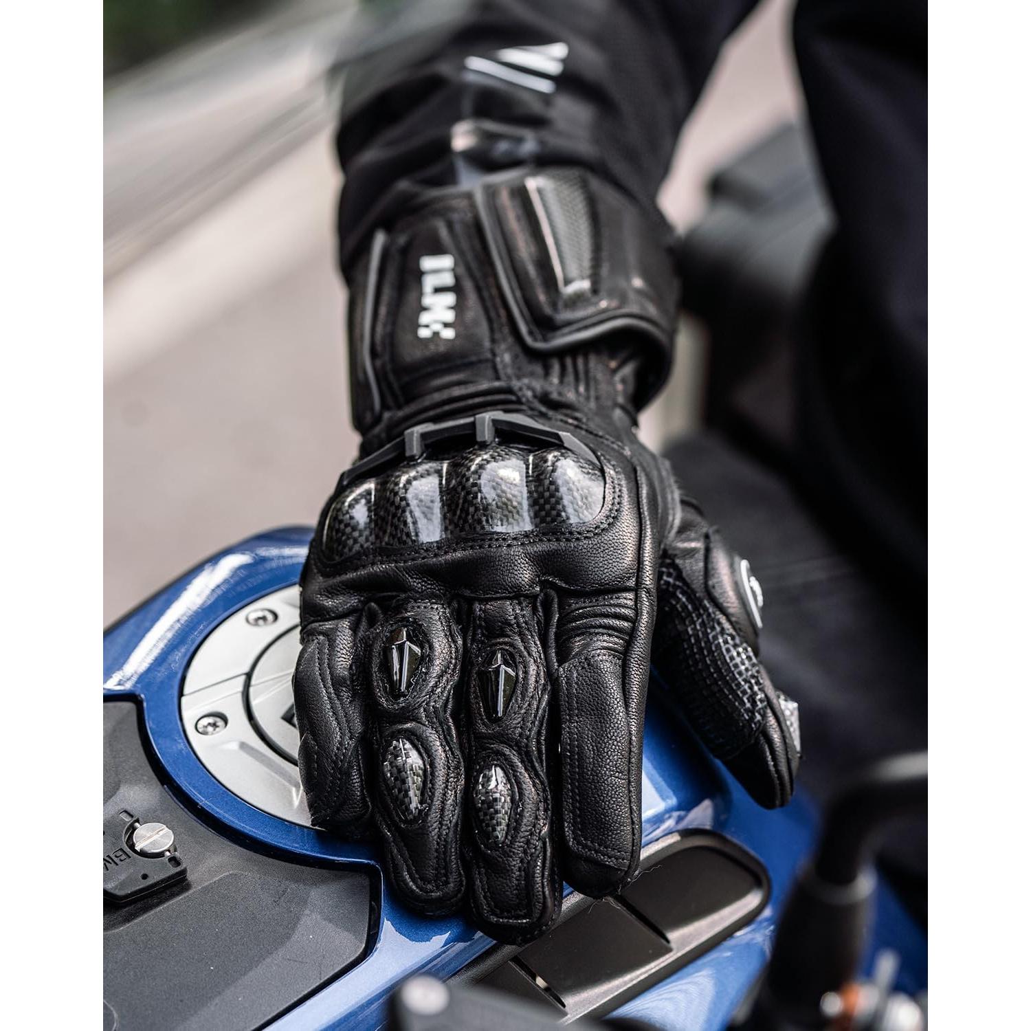 Guantes de motocicleta ILM GRC01L Cuero Transpirables