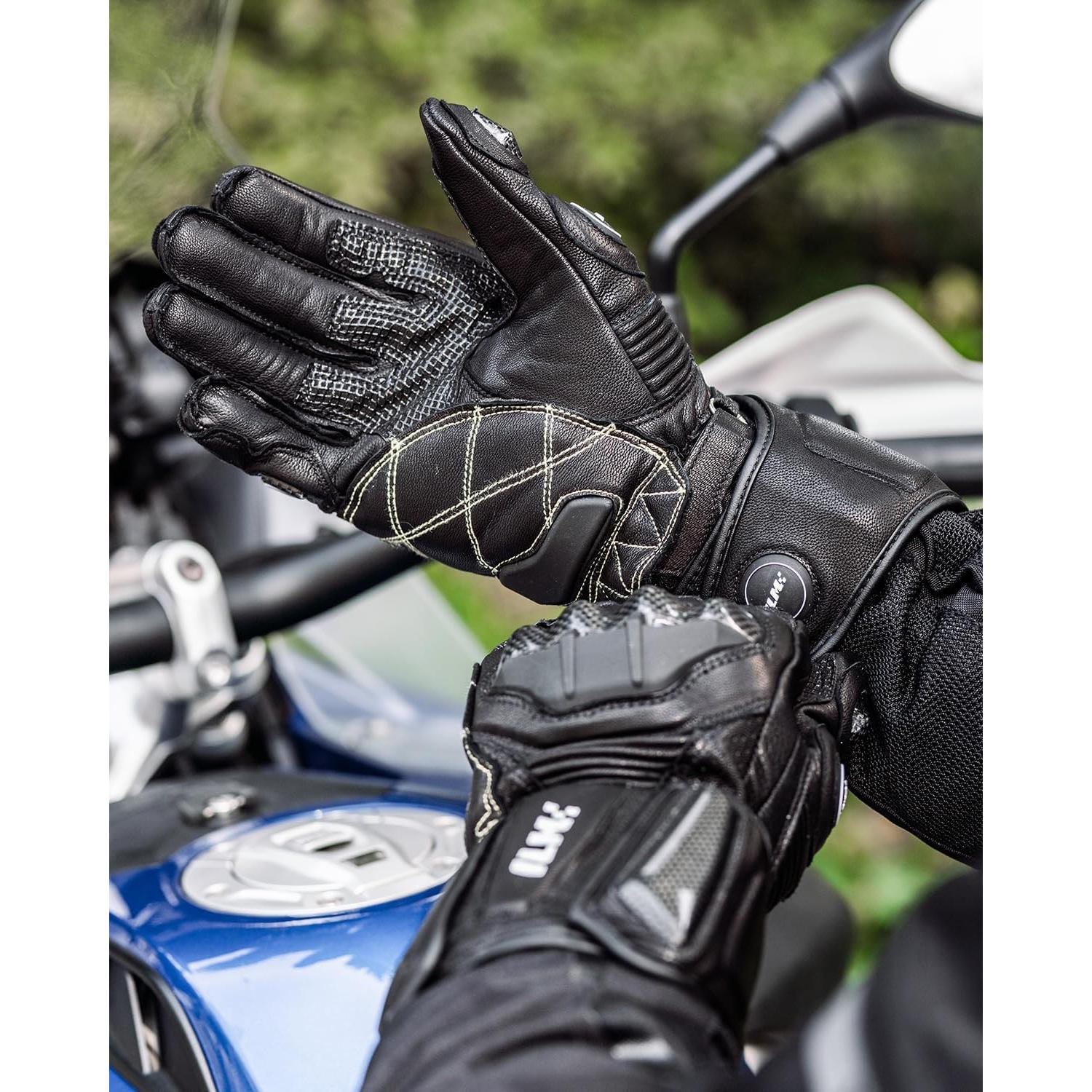 Guantes de motocicleta ILM GRC01L Cuero Transpirables