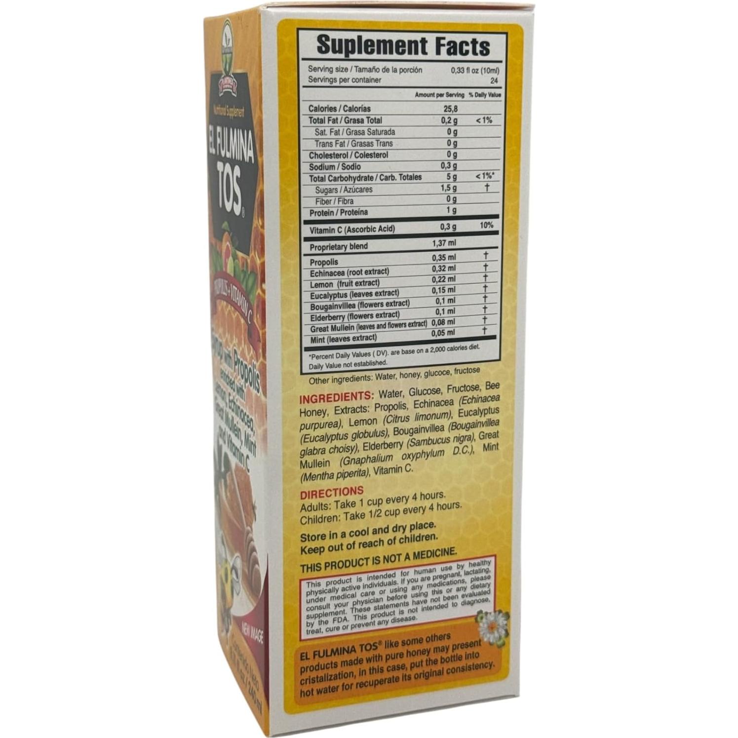 Jarabe Vitamina C Fulminatos 230g - Con Propóleo y Limón