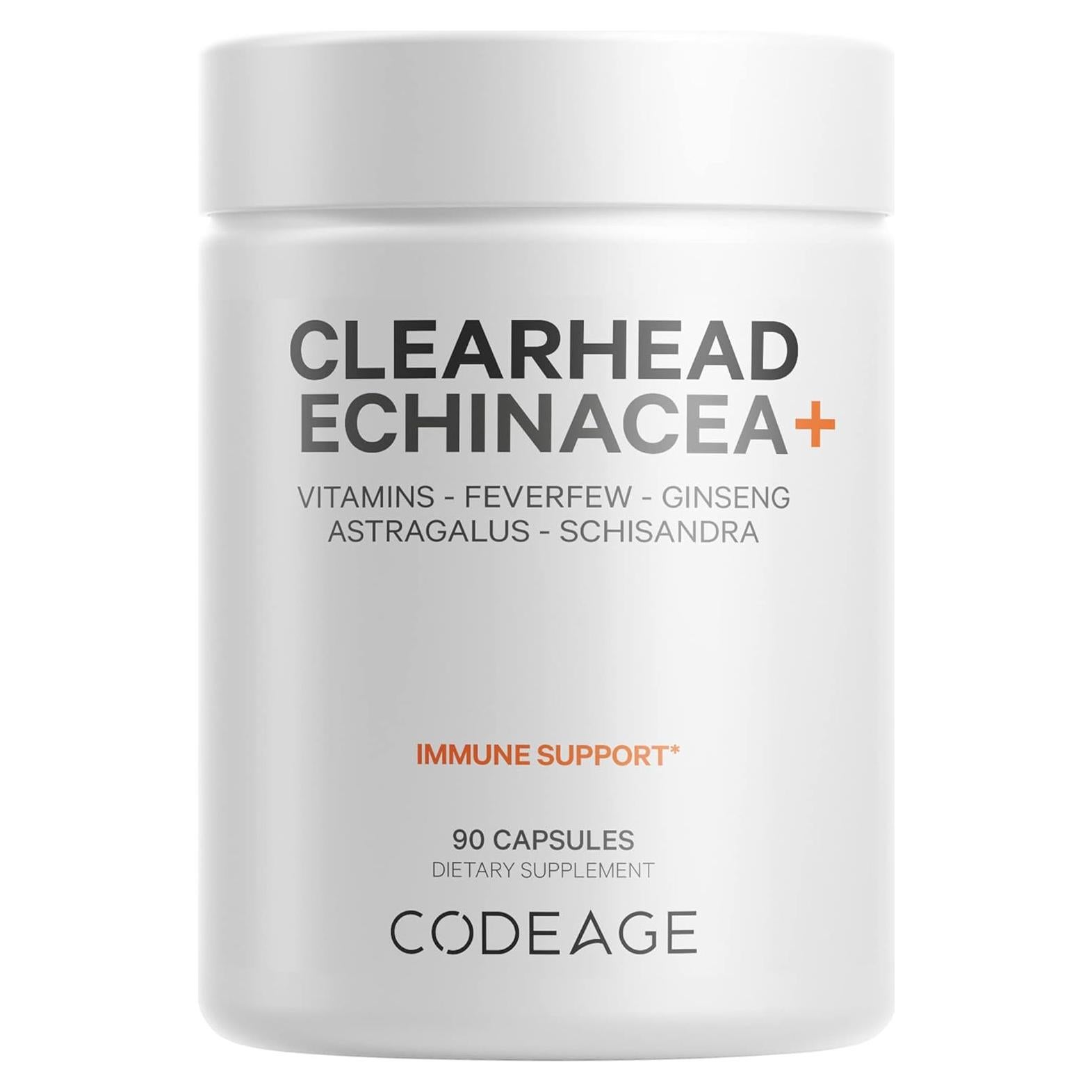 Suplemento Codeage Clearhead Echinacea+ 90 Cápsulas - Herbal y Probioticos