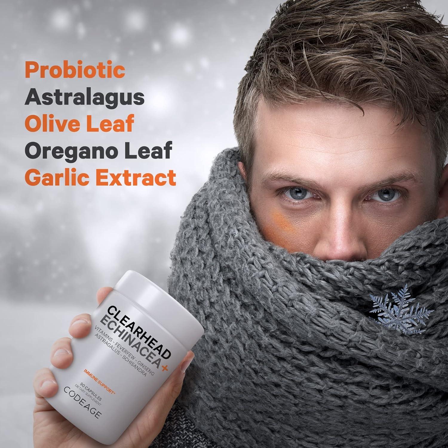 Suplemento Codeage Clearhead Echinacea+ 90 Cápsulas - Herbal y Probioticos