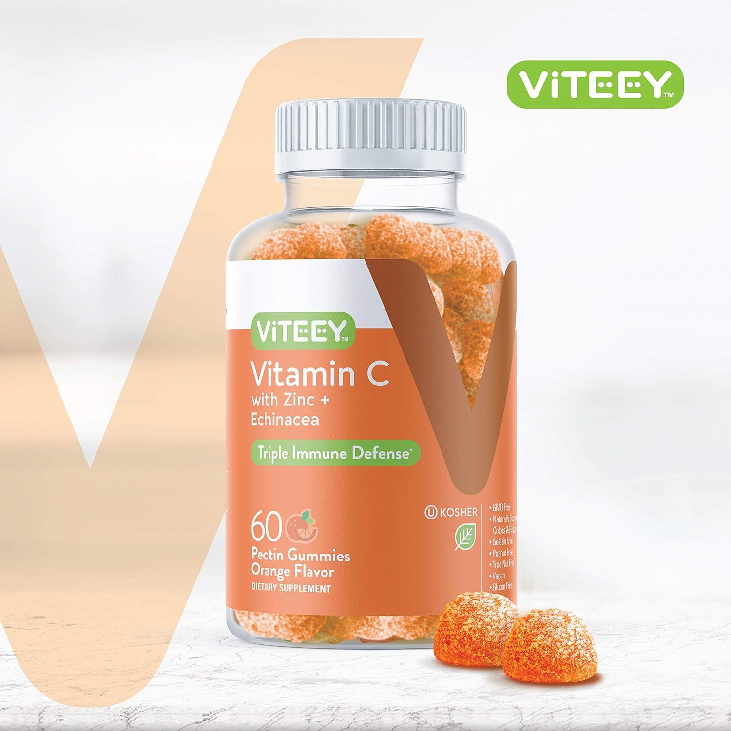 Gomitas de Vitamina C Viteey 60 Unidades - Veganas y Sin Gluten