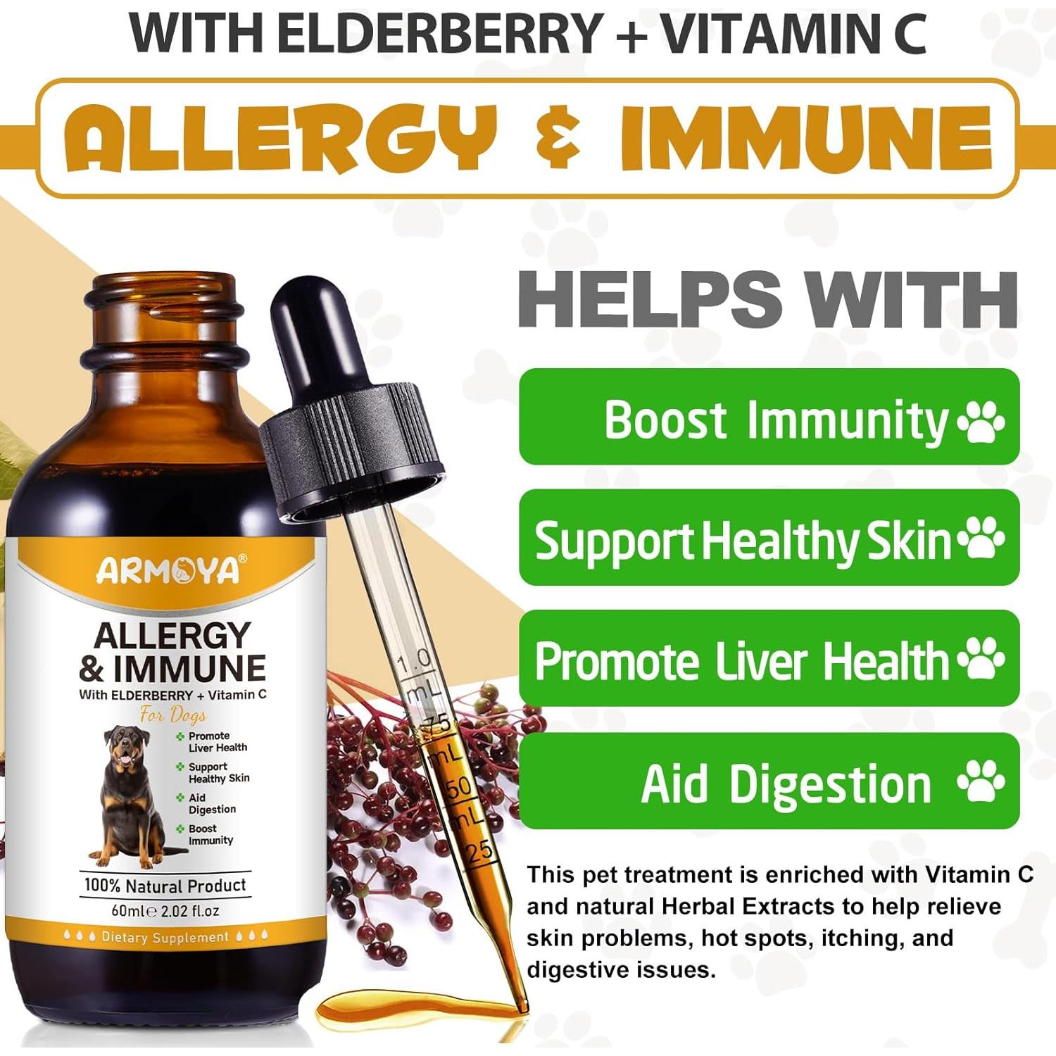 Gotas Alivio Alergias Perros ARMOYA 140g - Natural con Cúrcuma