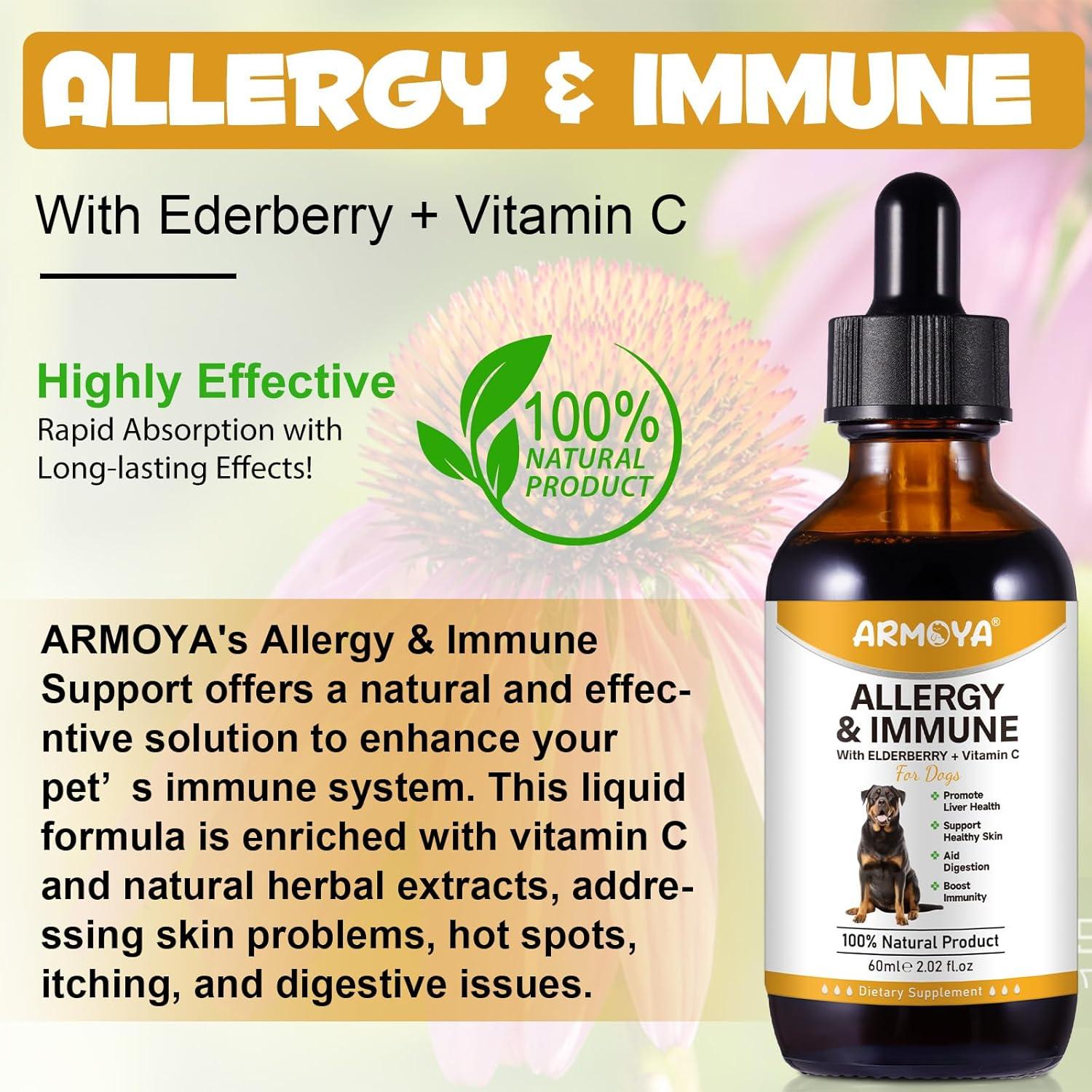 Gotas Alivio Alergias Perros ARMOYA 140g - Natural con Cúrcuma