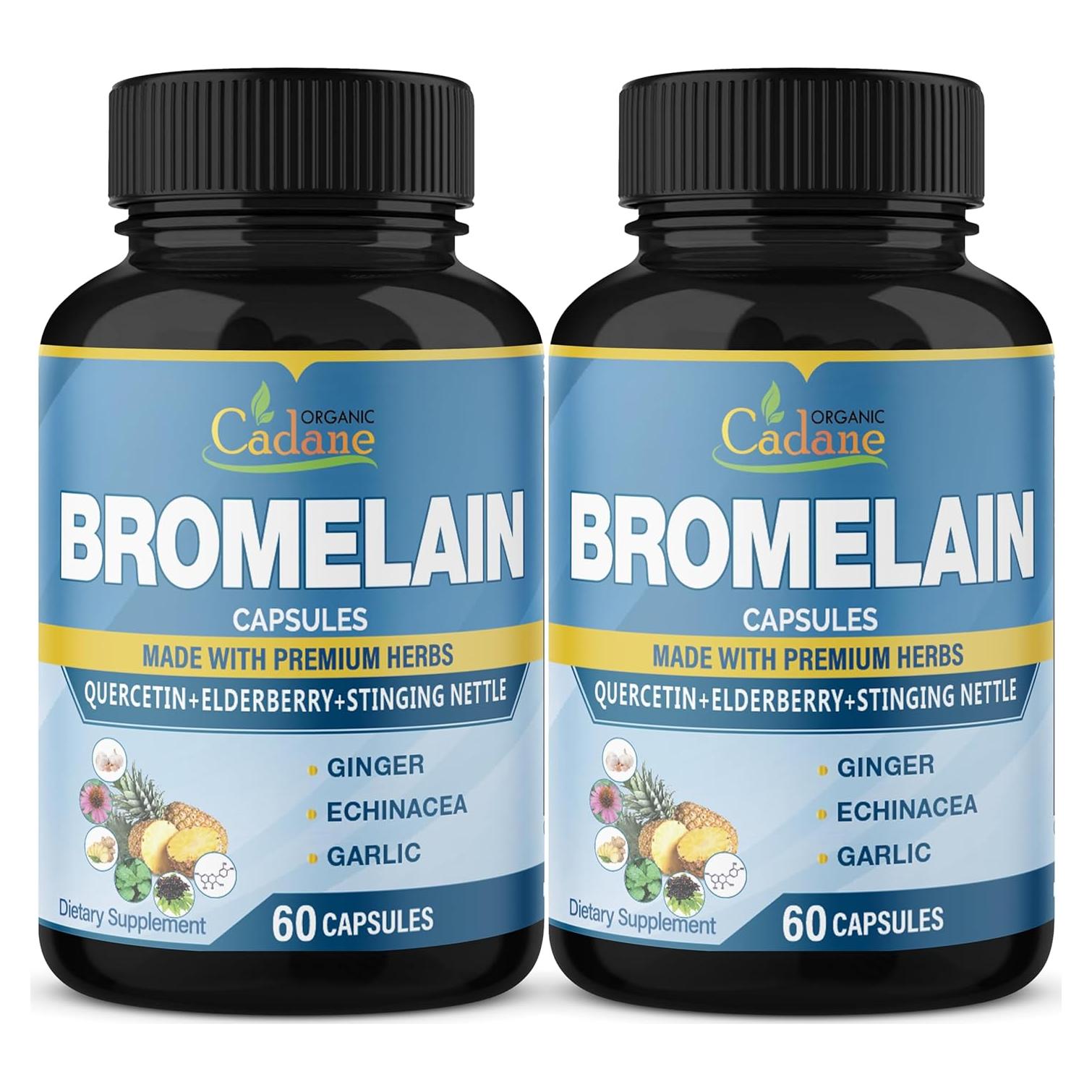 Cápsulas de Bromelina Organic Cadane 120 caps - Suplemento Herbal