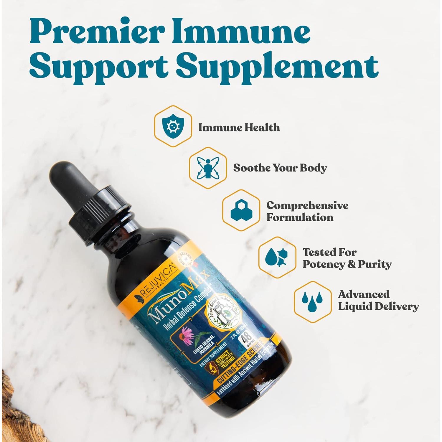 Suplemento Inmunológico Líquido MunoMax - 2 Unidades - Equinácea, Reishi y Más